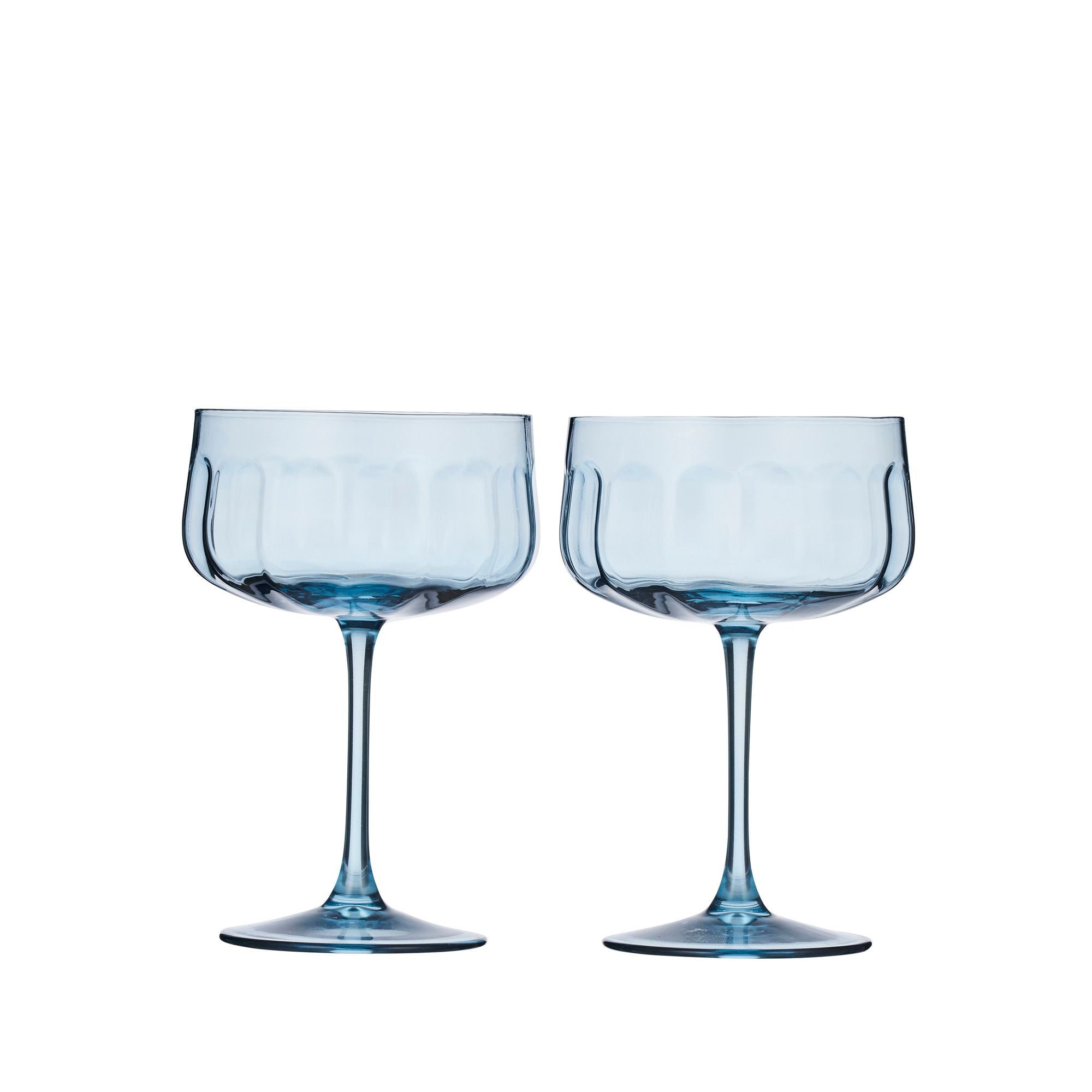 Assemble Studio Set of 2 Glass Coupe Denim