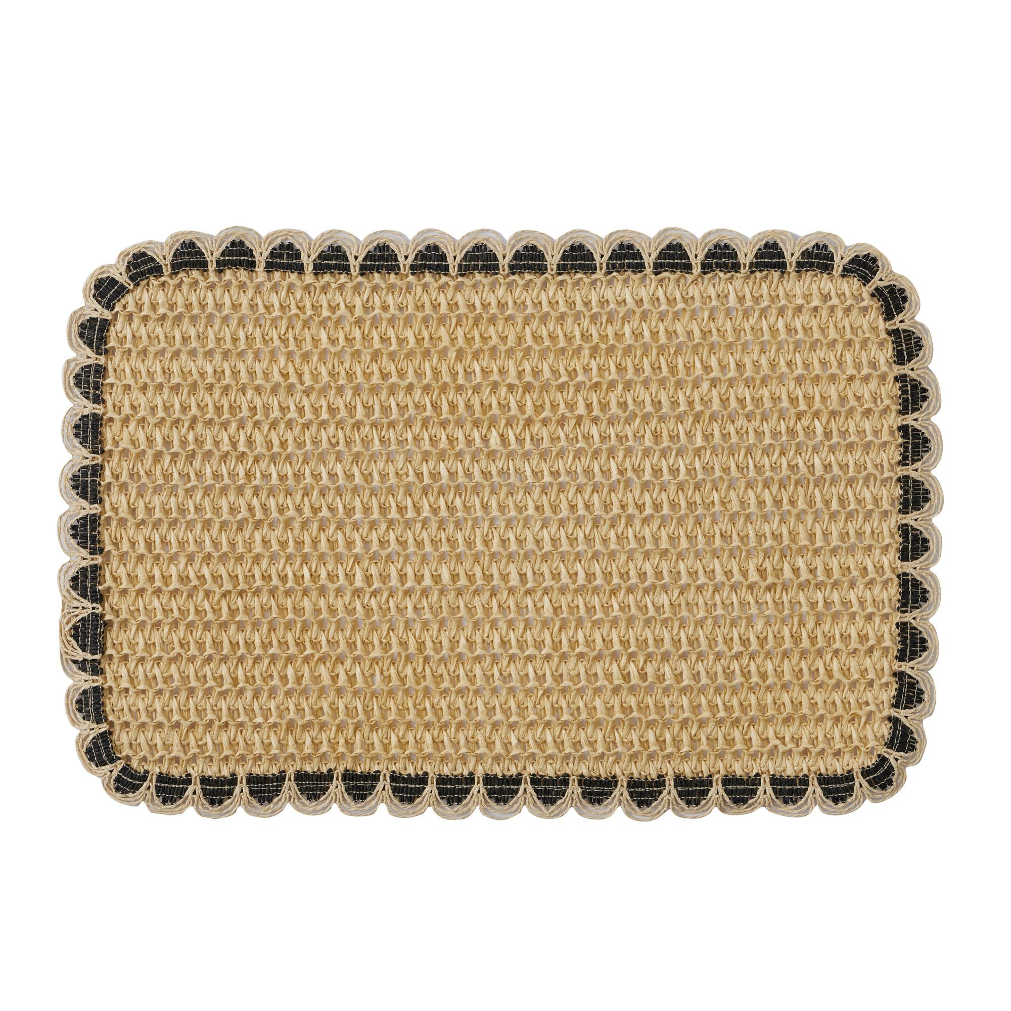 Assemble Ita Crochet Placemat Natural/Black