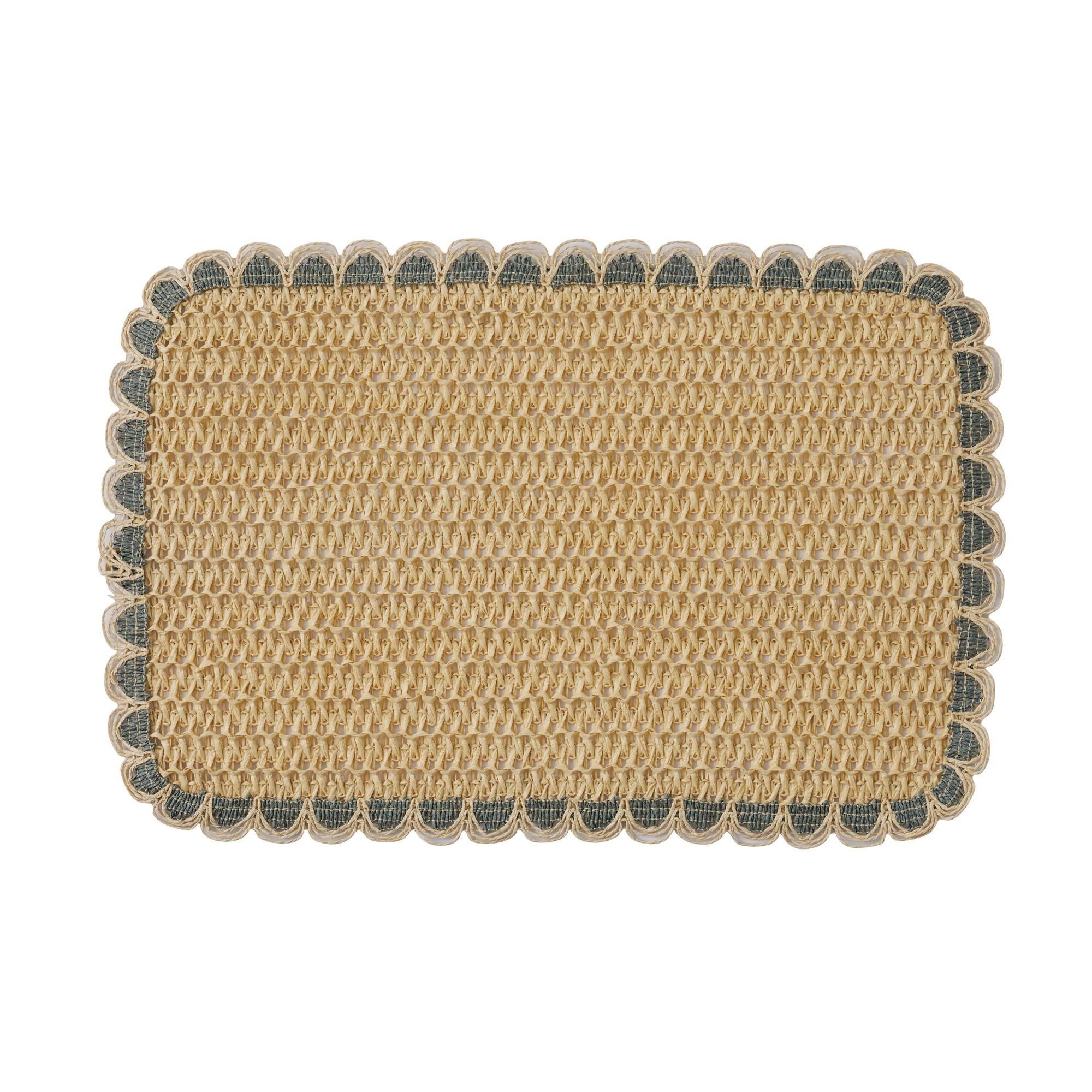 Assemble Ita Crochet Placemat Natural/Steel