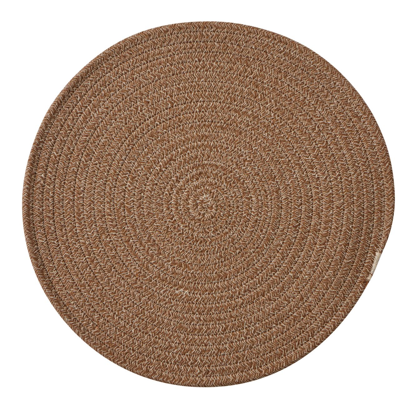 Assemble Demi Cotton Round Placemat Chocolate/Ivory