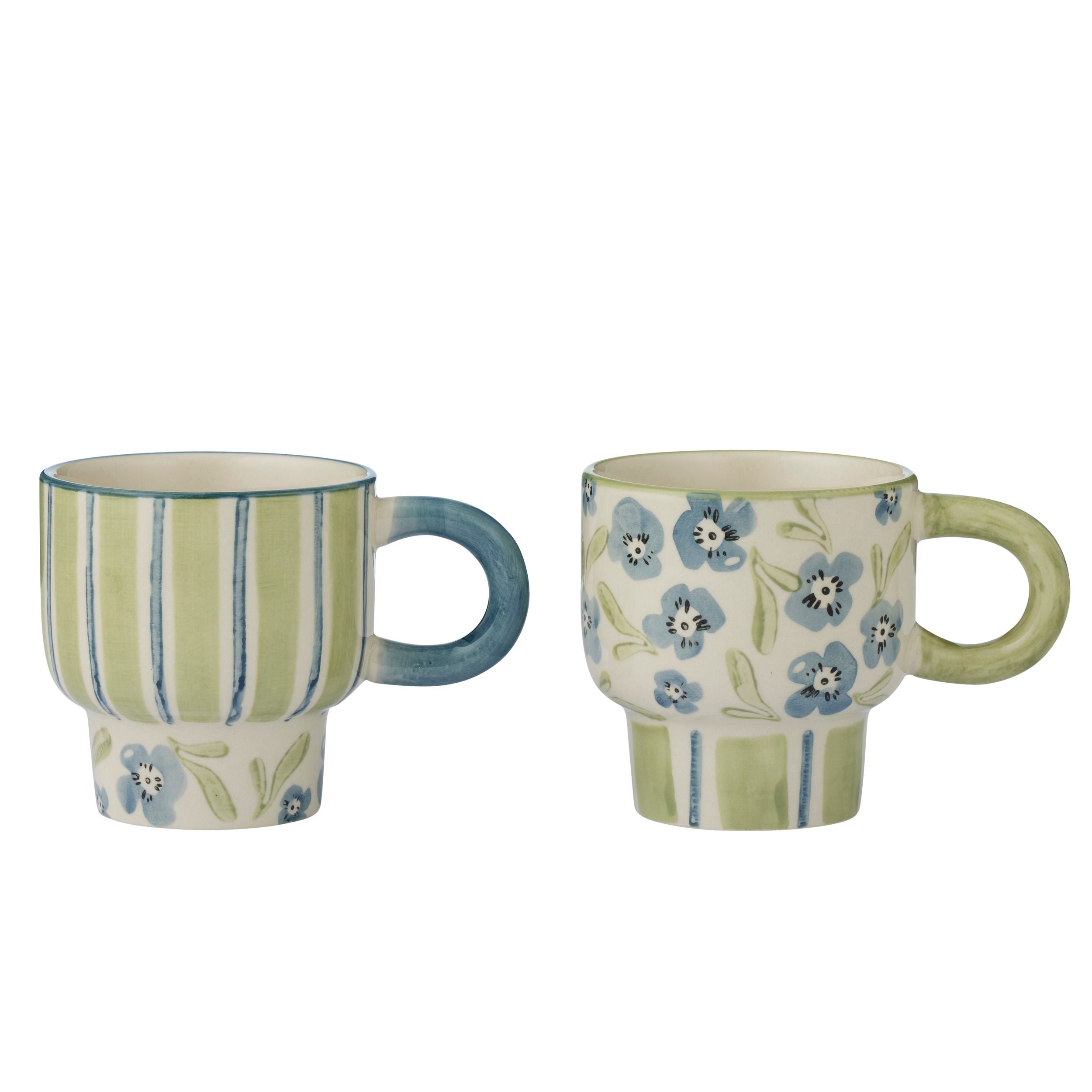 Assemble Olga Ceramic Mug Bl/Olive 2 Assorted
