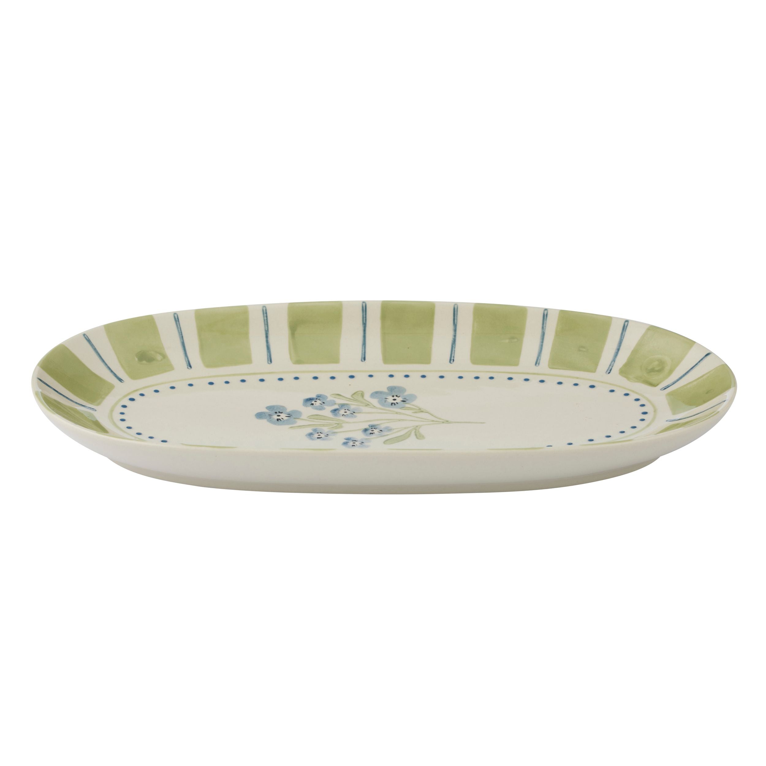 Assemble Olga Ceramic Plate 15x32cm Blue/Olive