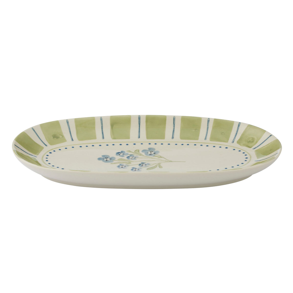 Assemble Olga Ceramic Plate 15x32cm Blue/Olive