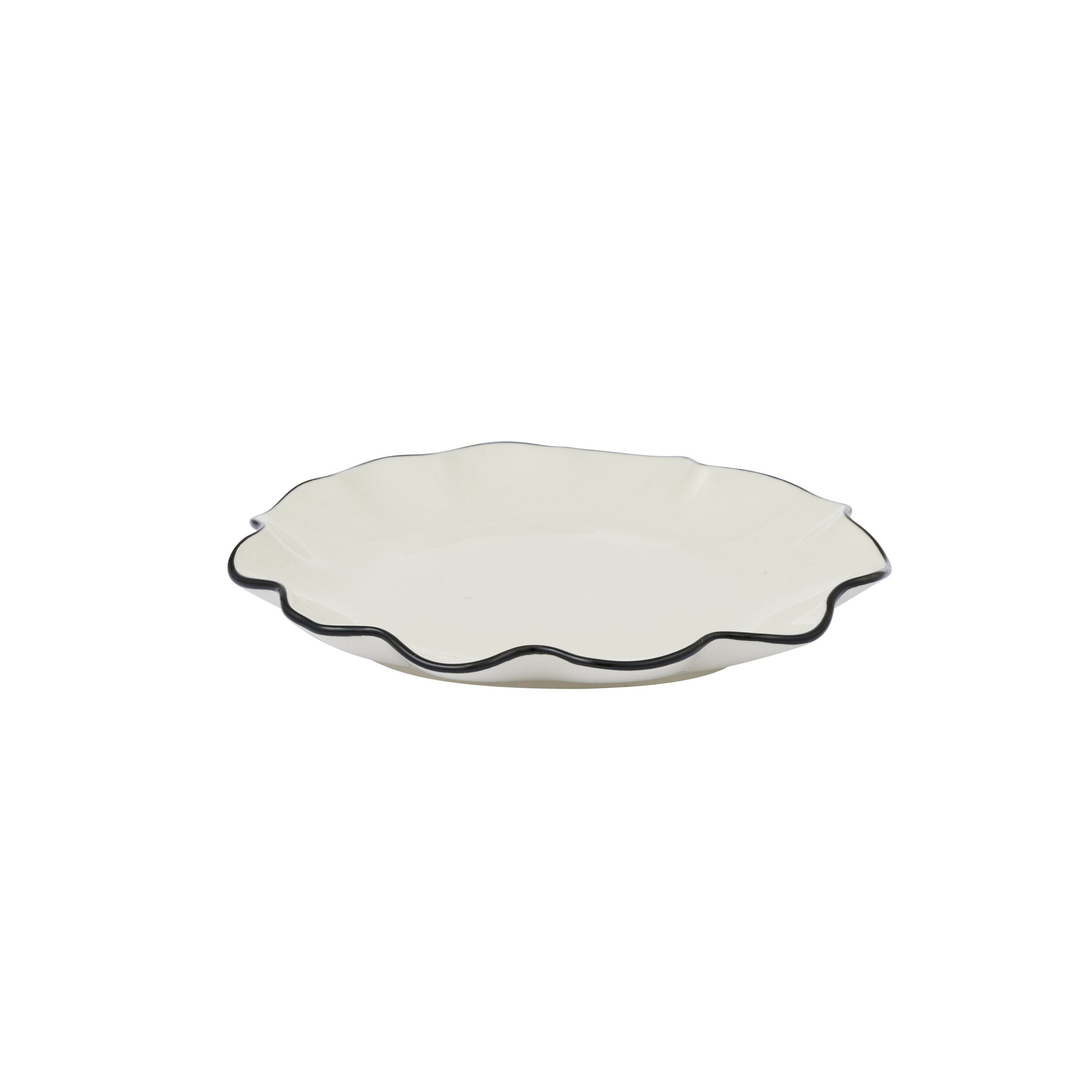 Assemble Winslow Ceramic Plate 19x2cm Ivory/Black