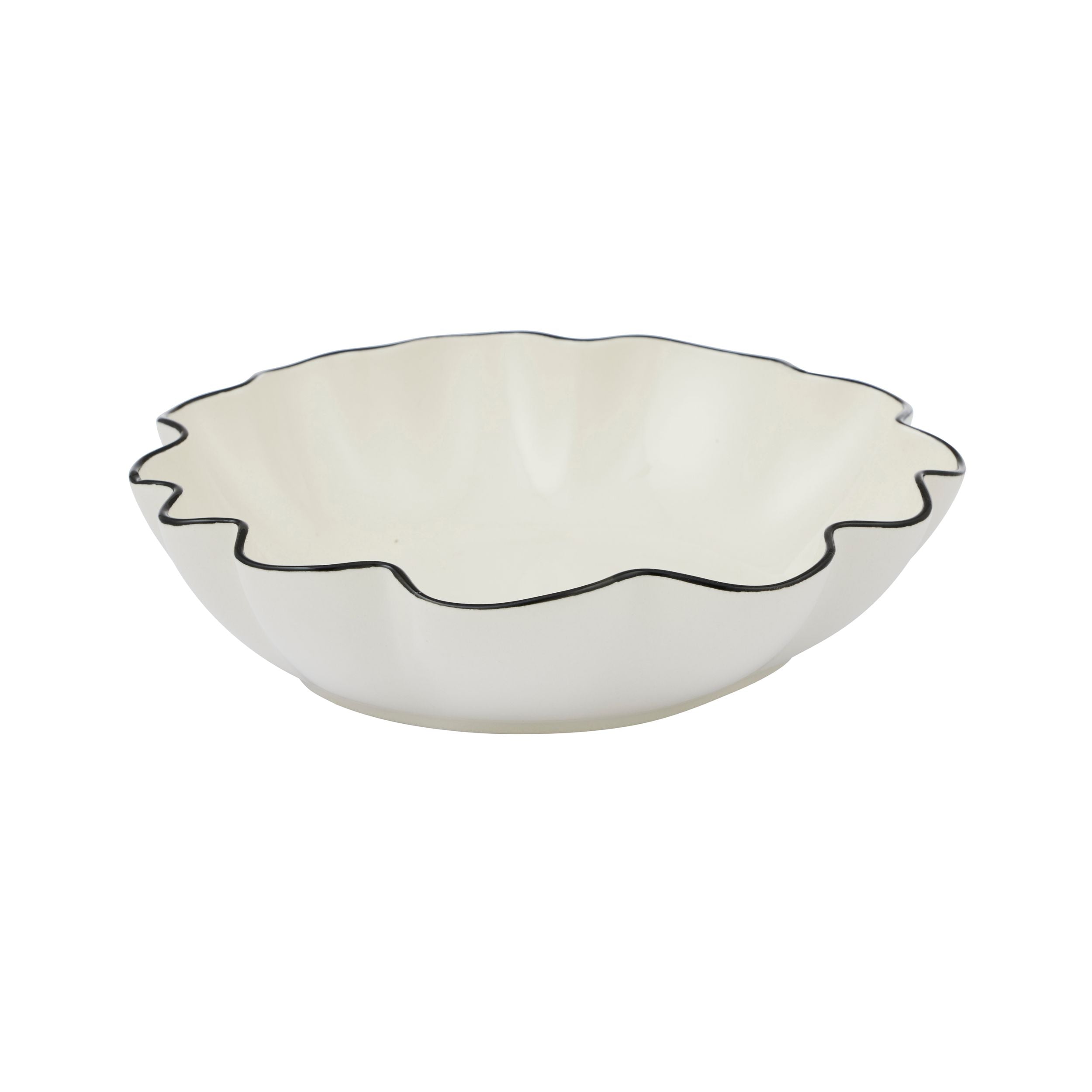 Assemble Winslow Ceramic Bowl 24x6cm Ivory/Black