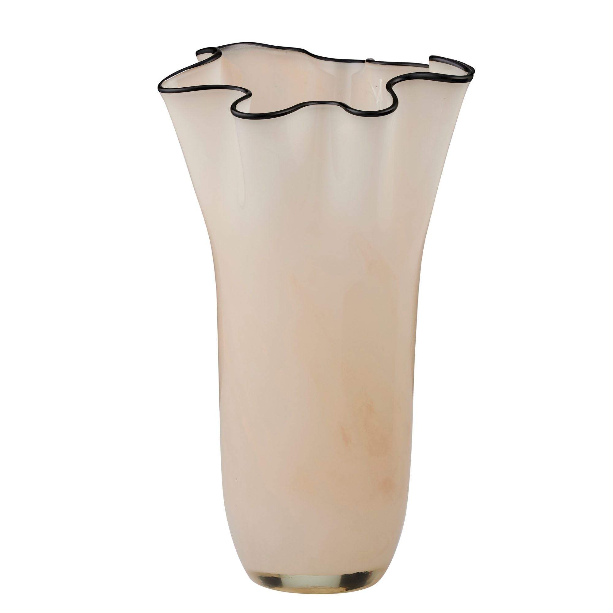 Coast To Coast Jarvis Glass Vase 21x35cm Ivory/Black