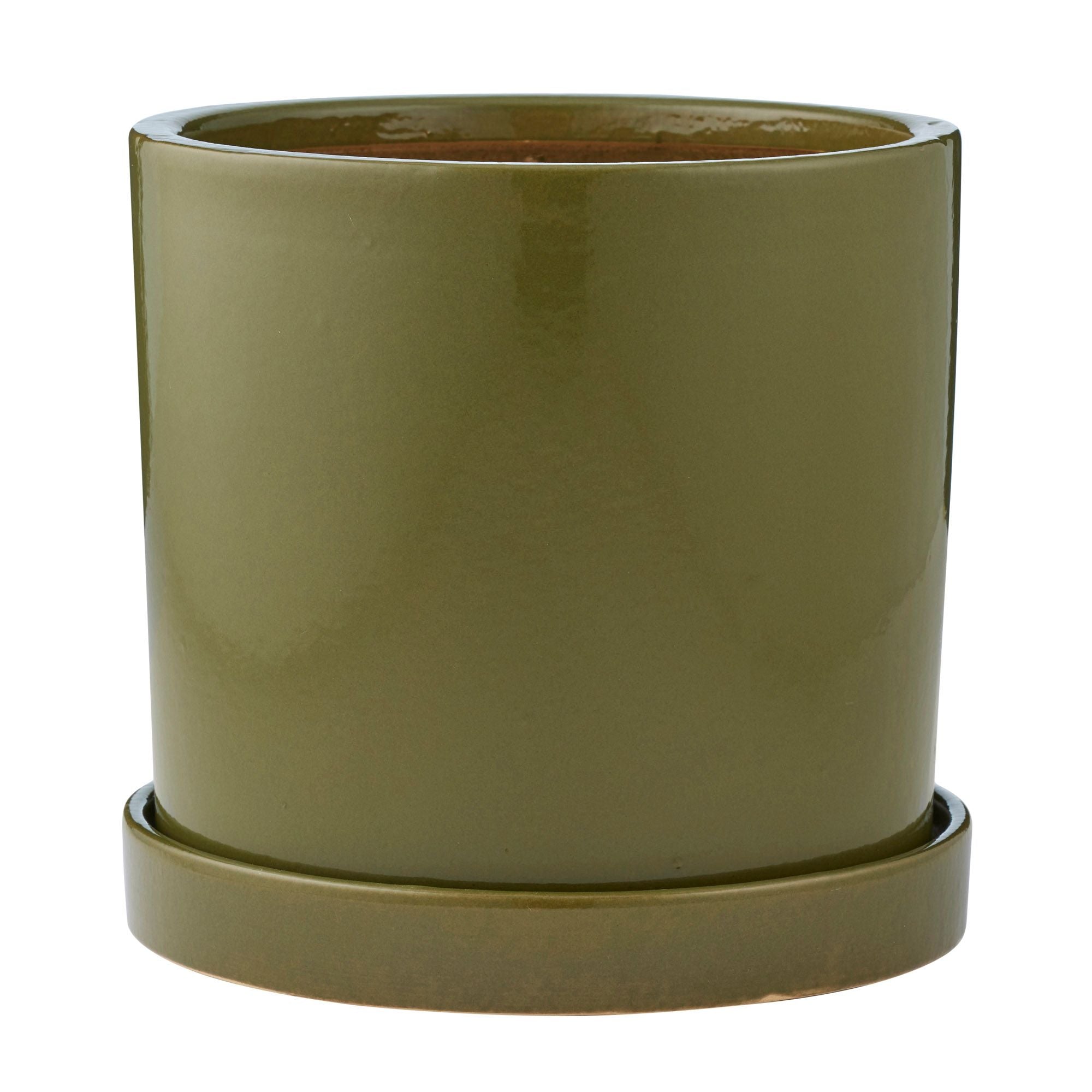 Life Botanic Mason Ceramic Pot with Saucer 24.5x23.5cm