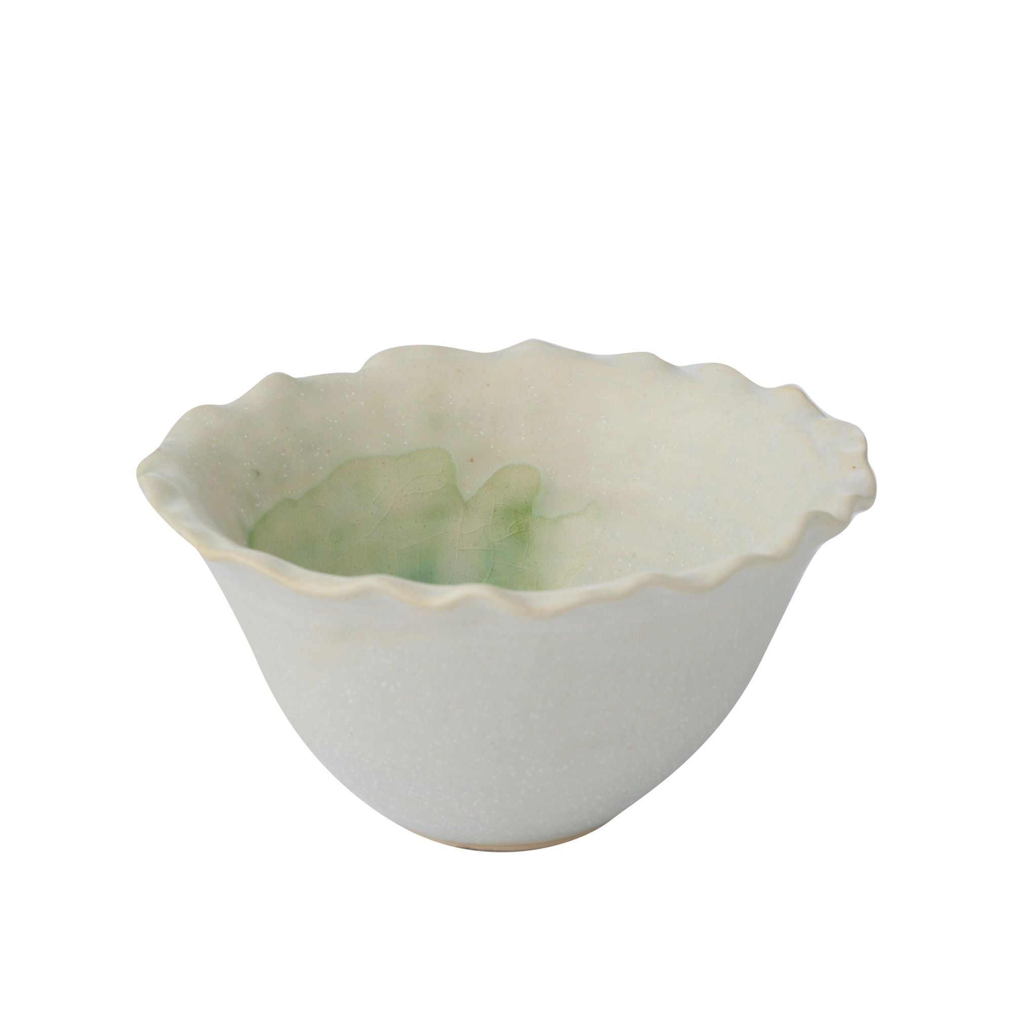 Assemble Vert Ceramic Bowl 11.5x6cm Natural/Green