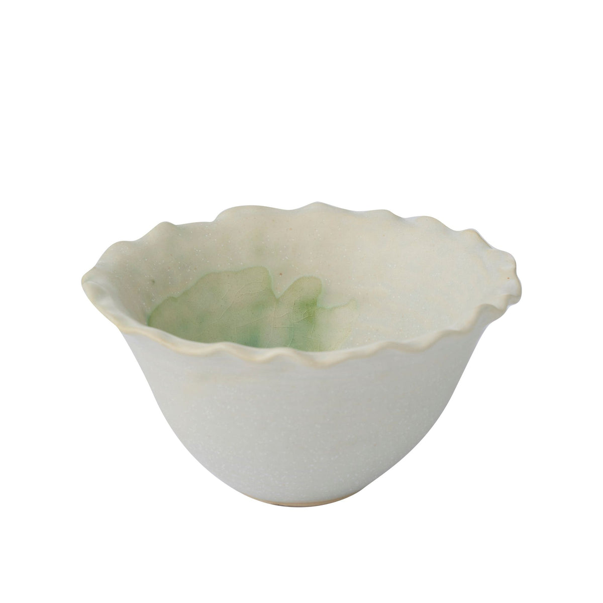 Assemble Vert Ceramic Bowl 11.5x6cm Natural/Green