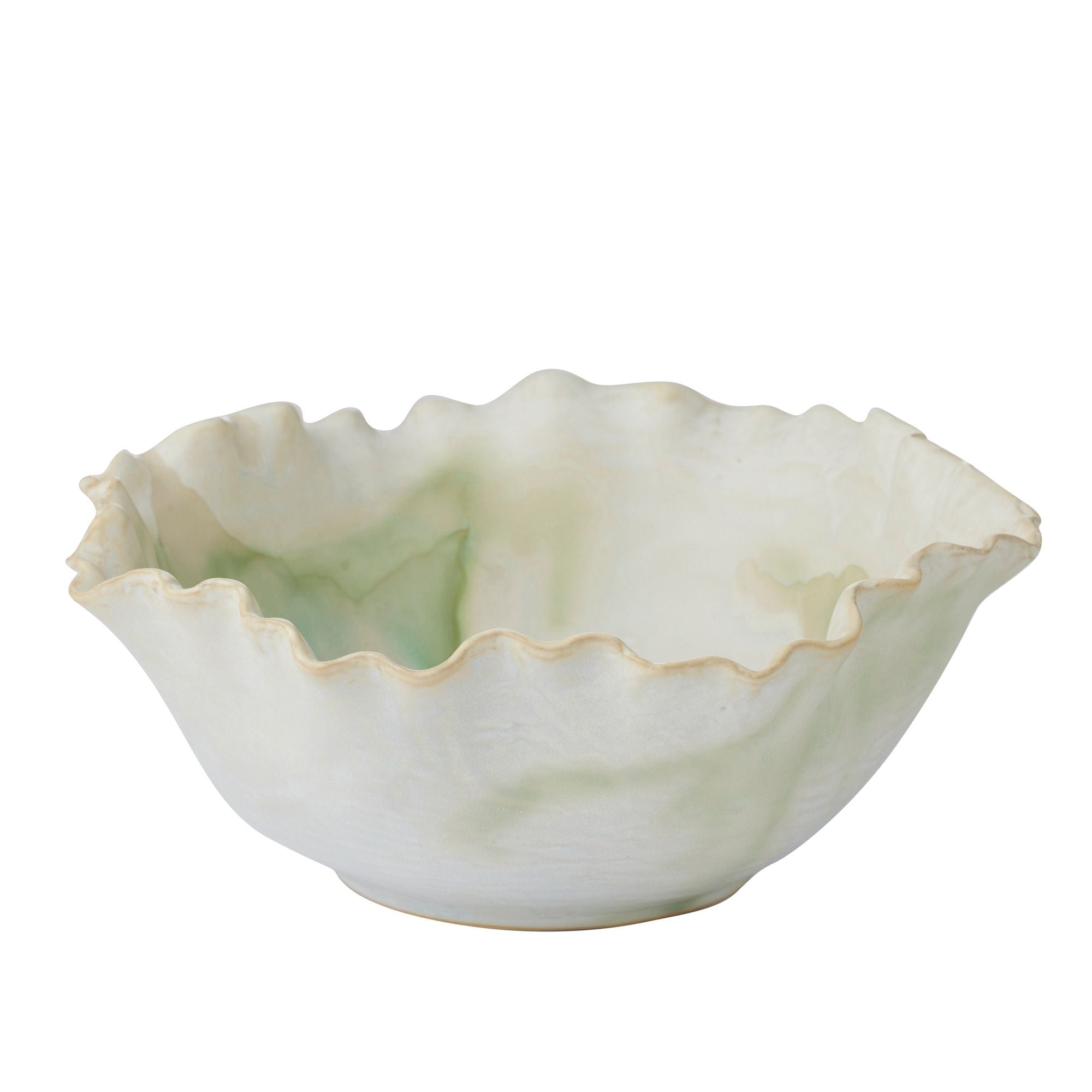 Assemble Vert Ceramic Bowl 25x9.5cm Natural/Green