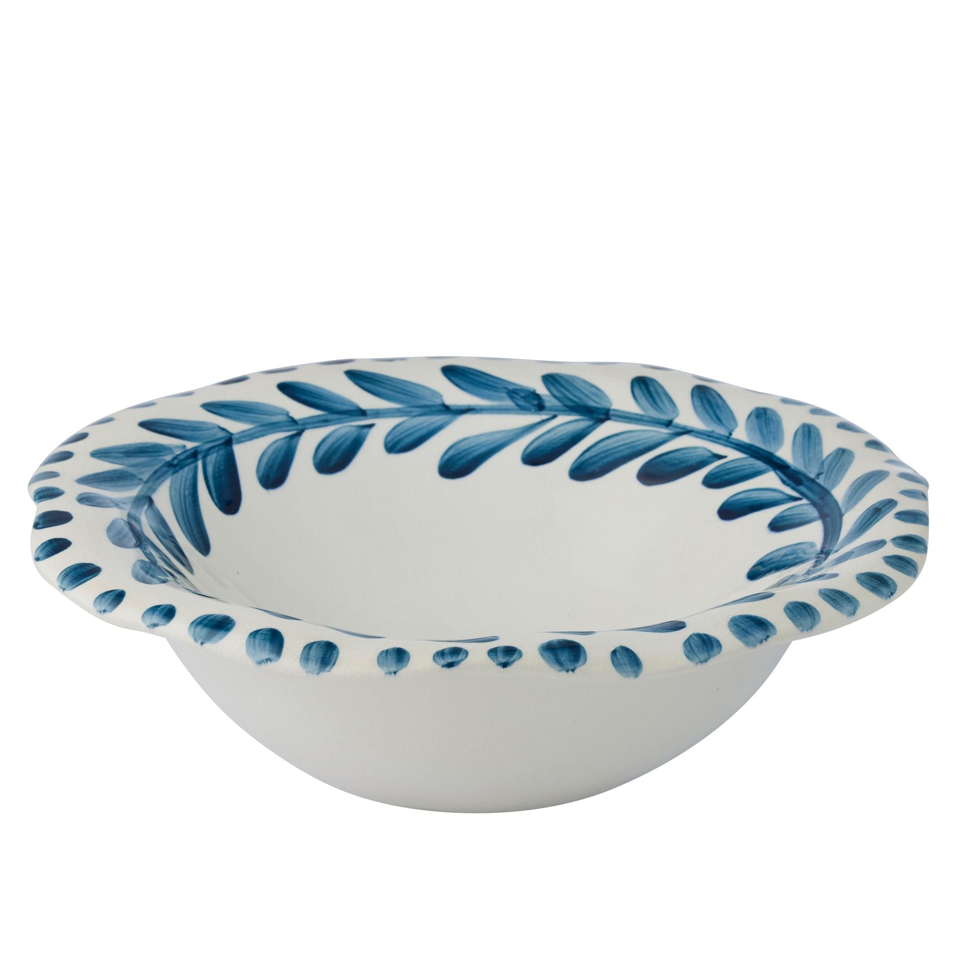 Assemble Terrassa Ceramic Bowl Ivory/Navy