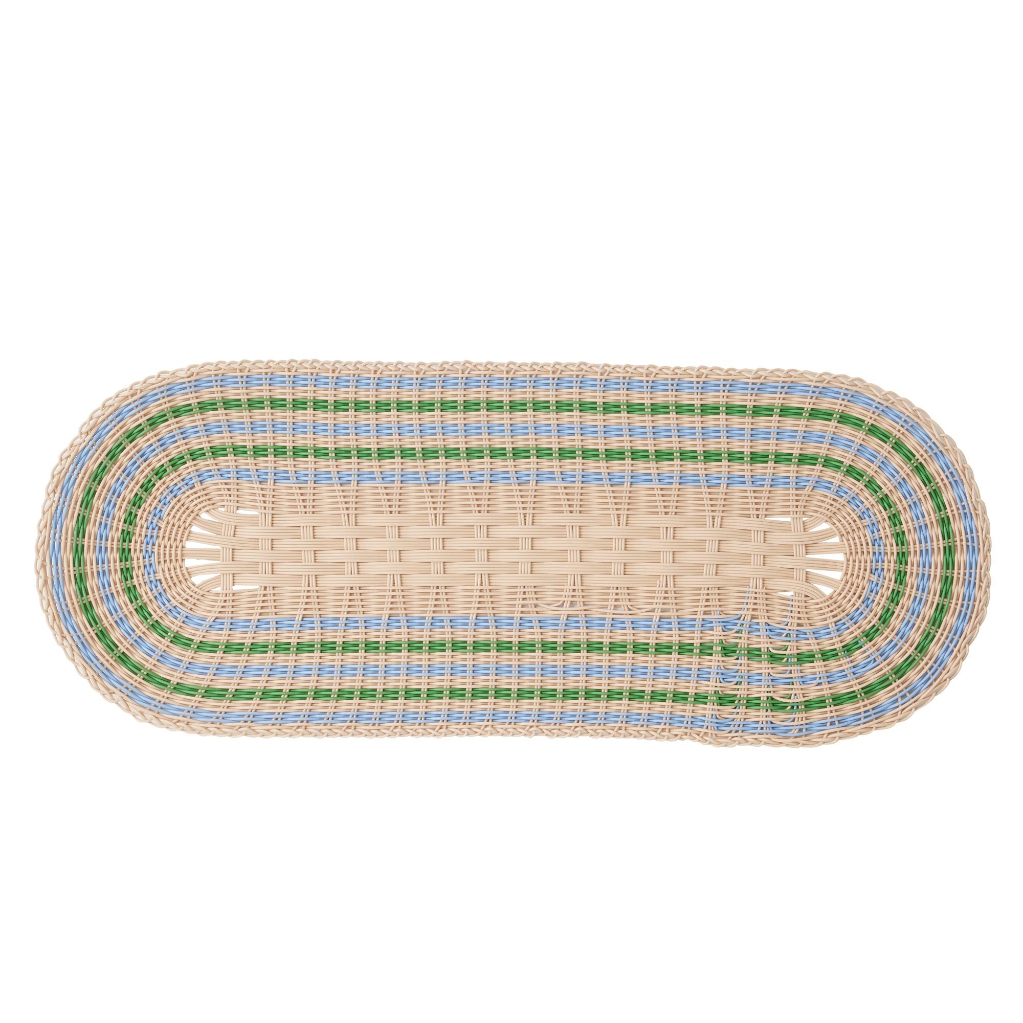 Assemble Padua PP Woven Runner Natural/Sky/Gn
