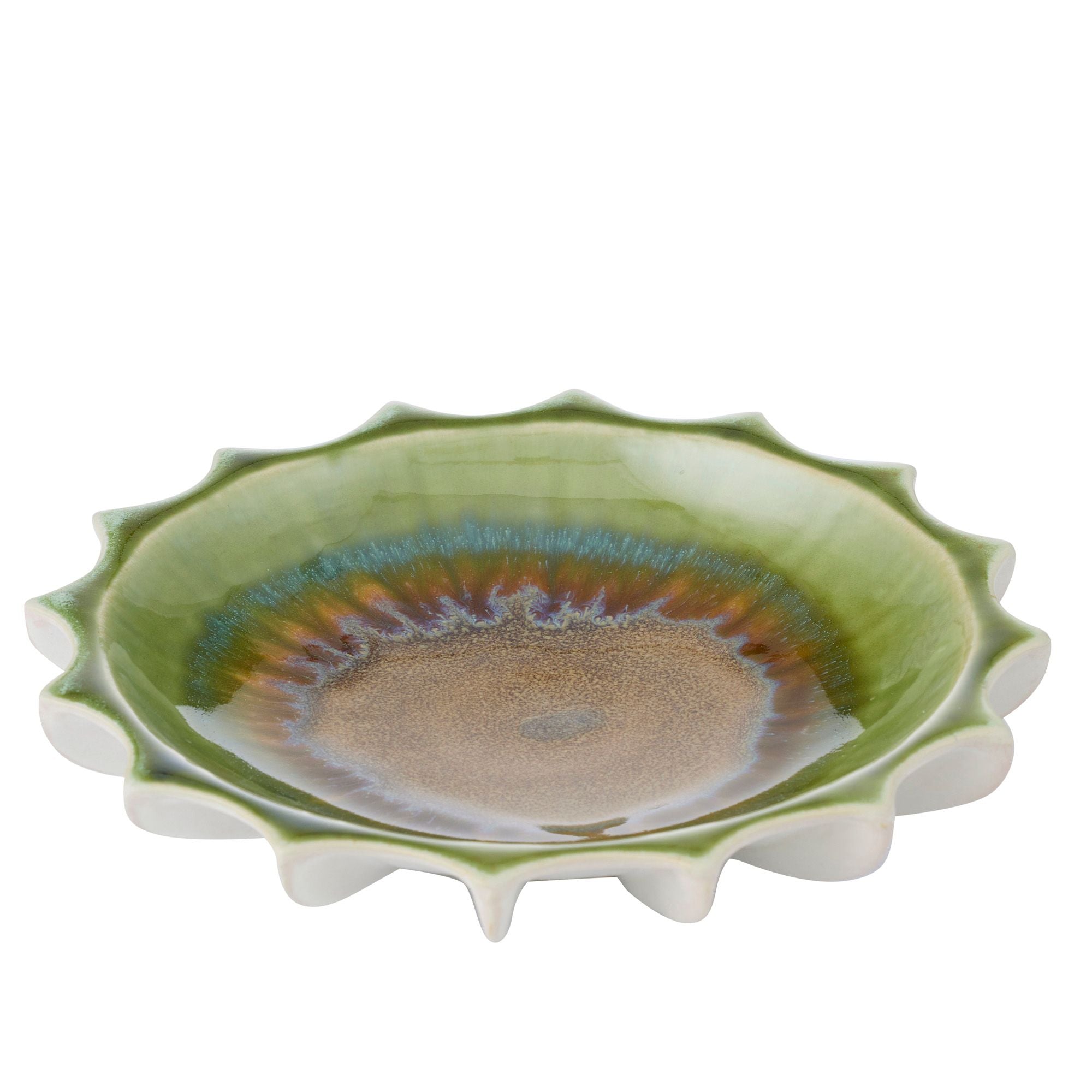 Assemble Patra Ceramic Plate Green