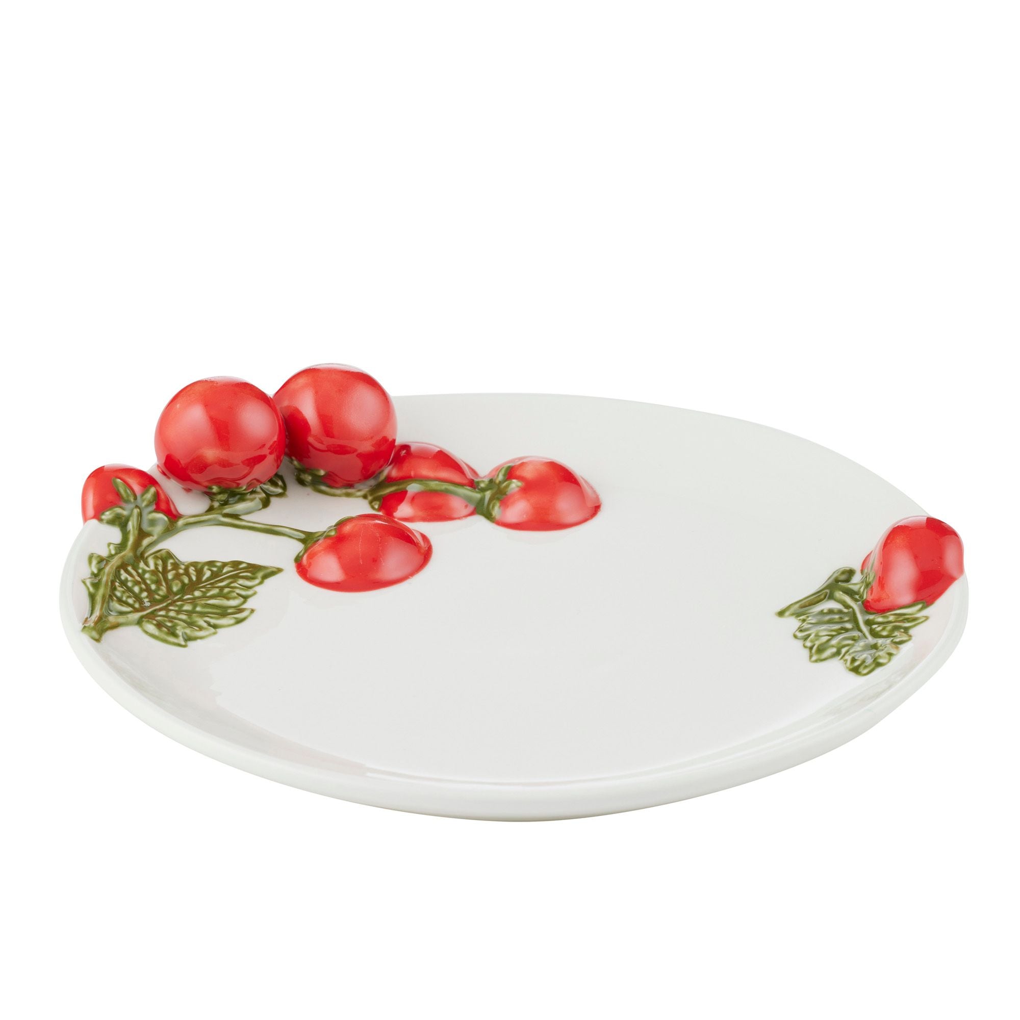 Assemble Pomodoro Ceramic Plate 26x5.5cm Red/Green