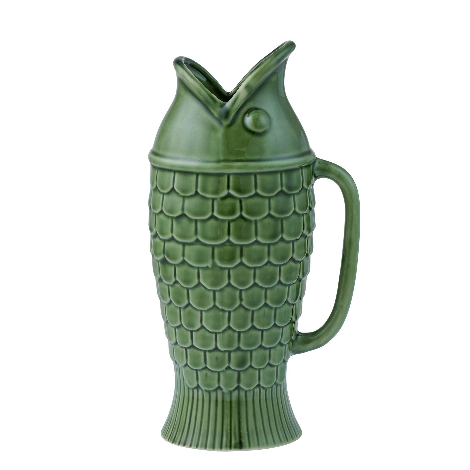 Assemble Fin Ceramic Jug Olive