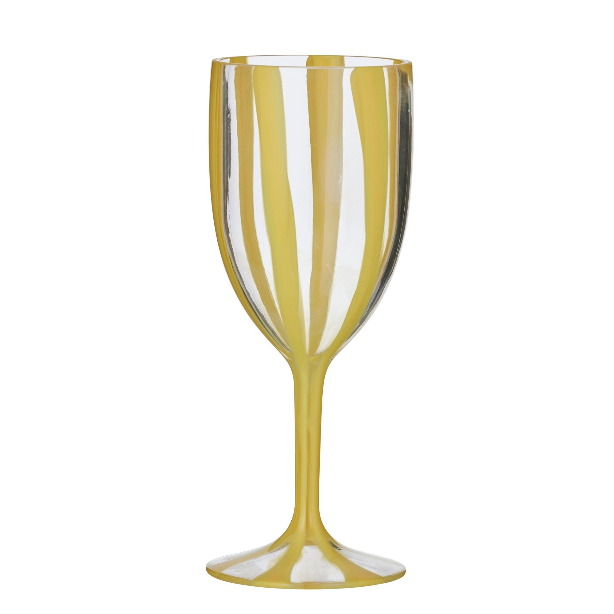Assemble Cabana Acrylic Wine Glass Yellow