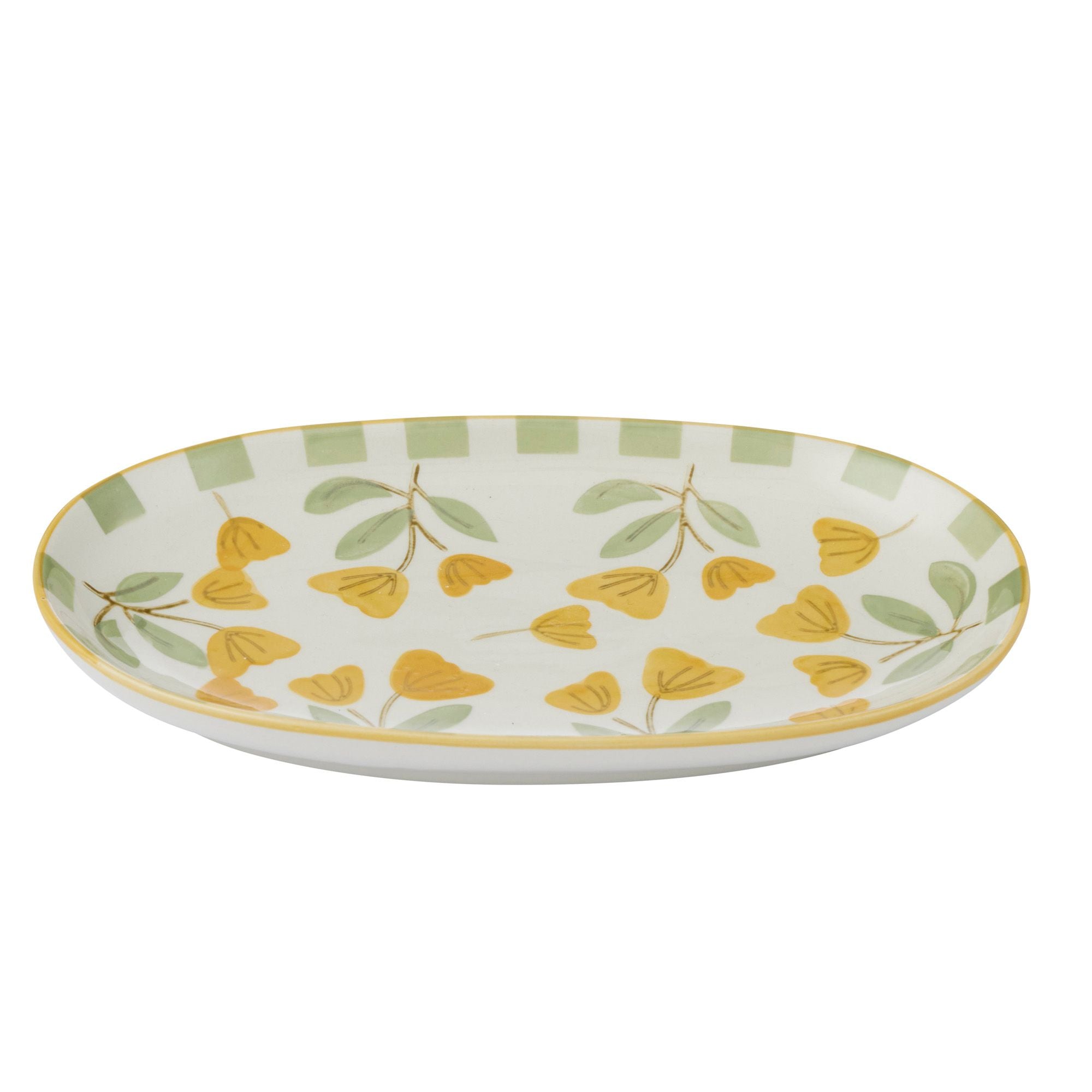 Assemble Gwen Ceramic Plate 13x21.5cm Green/Yellow
