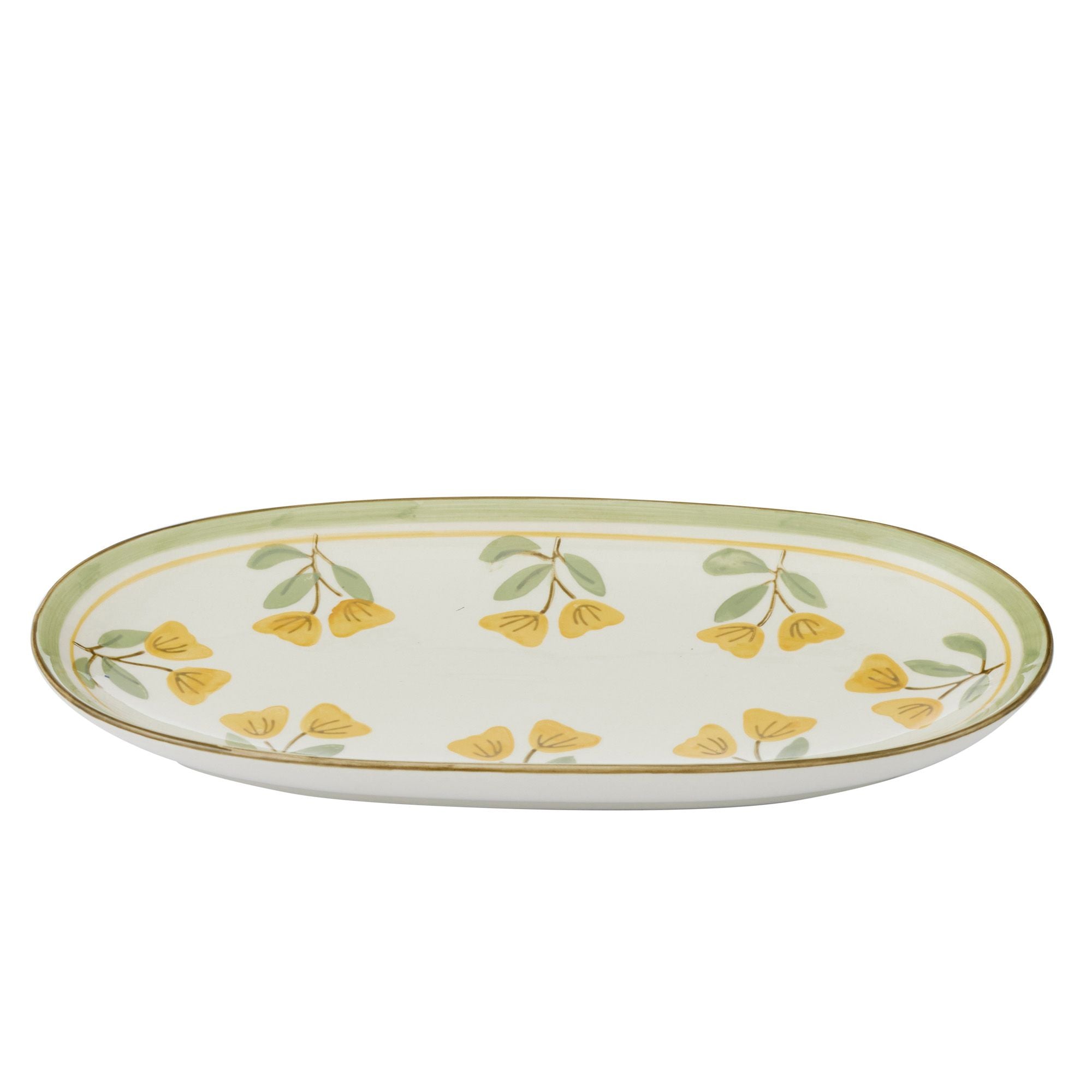 Assemble Gwen Ceramic Plate 15x32cm Green/Yellow