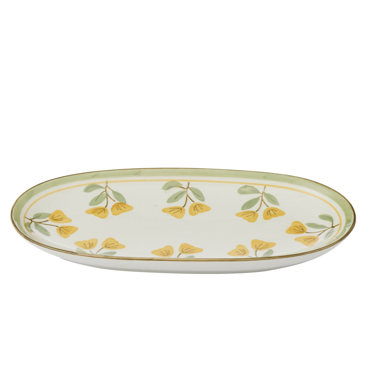 Assemble Gwen Ceramic Plate 15x32cm Green/Yellow