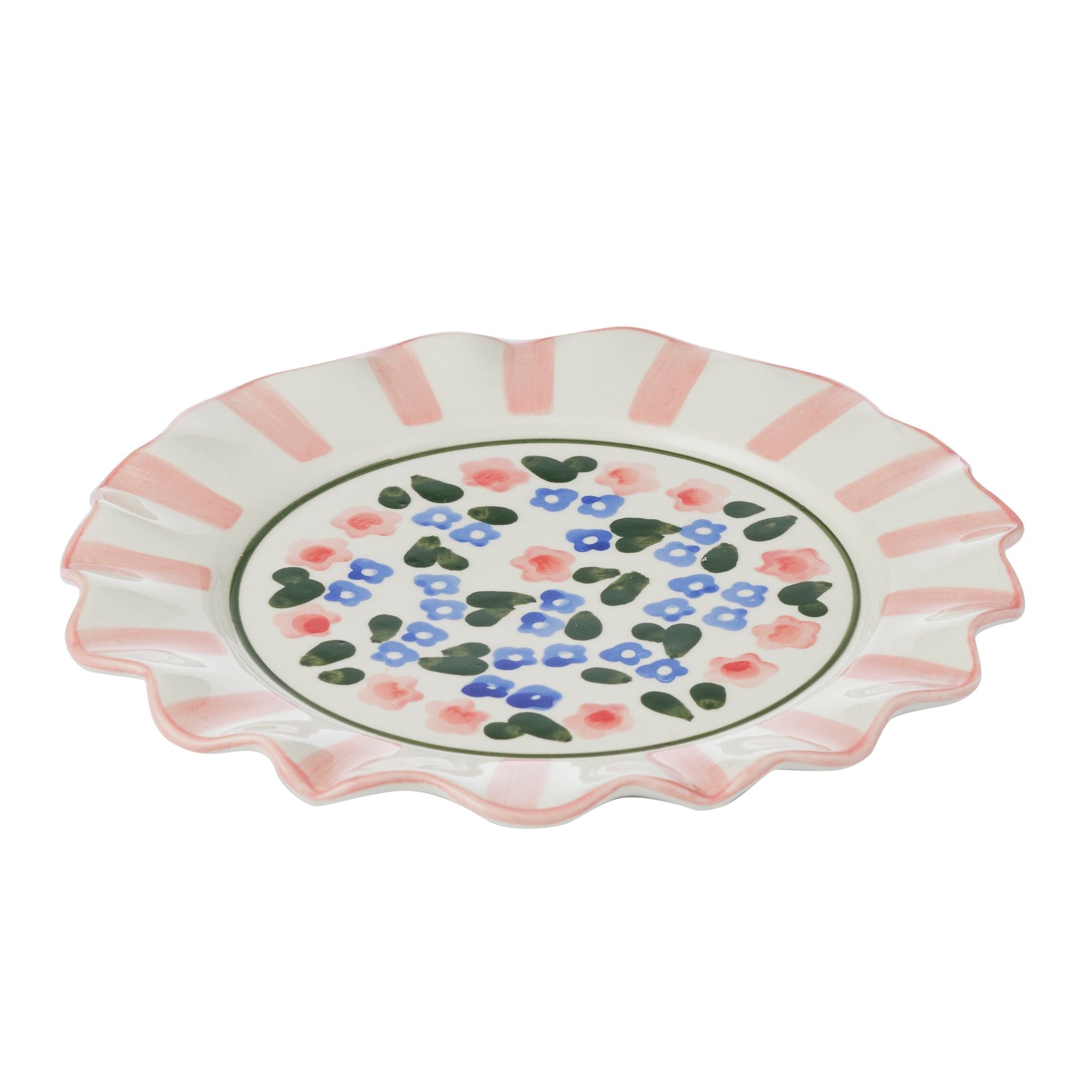 Assemble Penny Ceramic Plate Pink/Blue