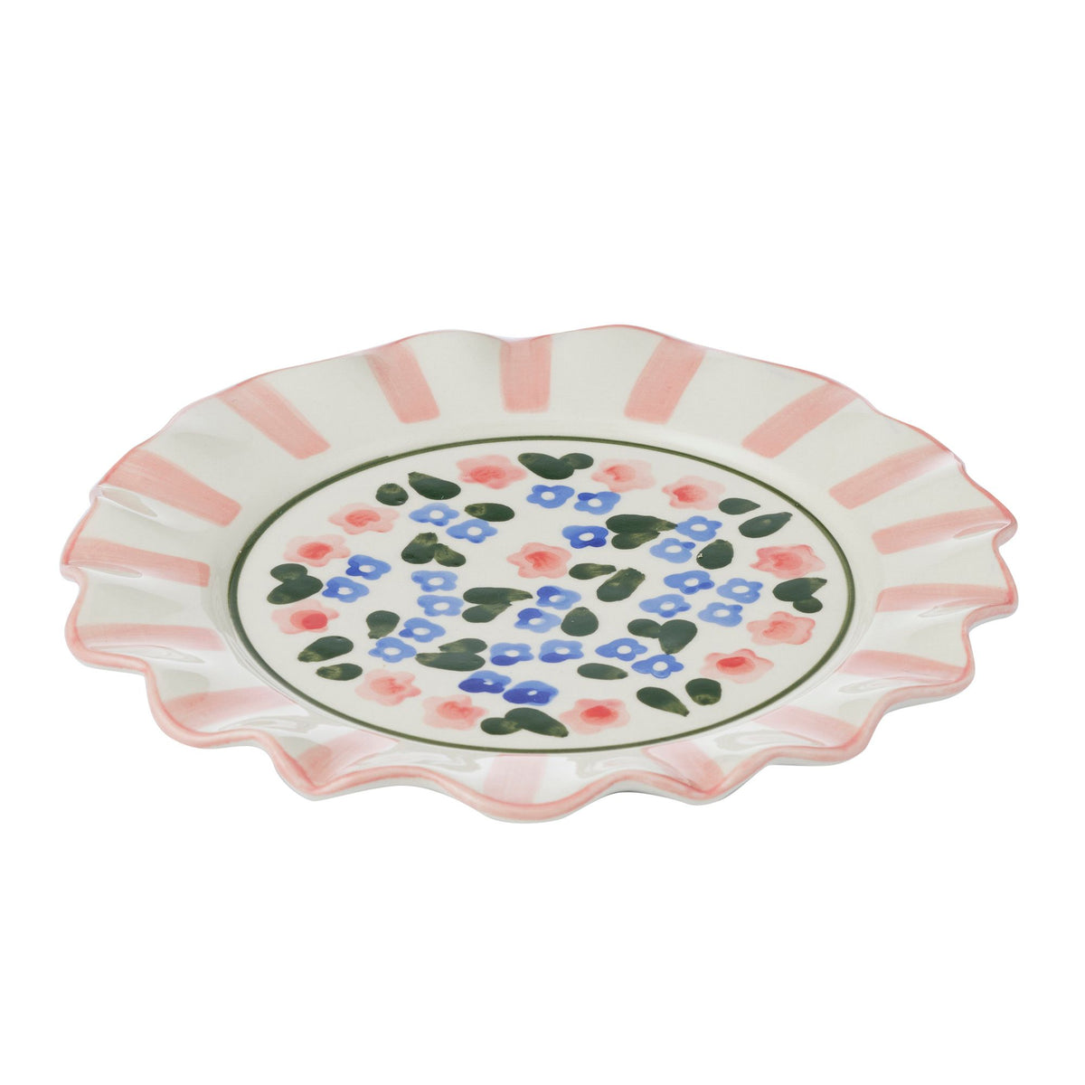 Assemble Penny Ceramic Plate Pink/Blue