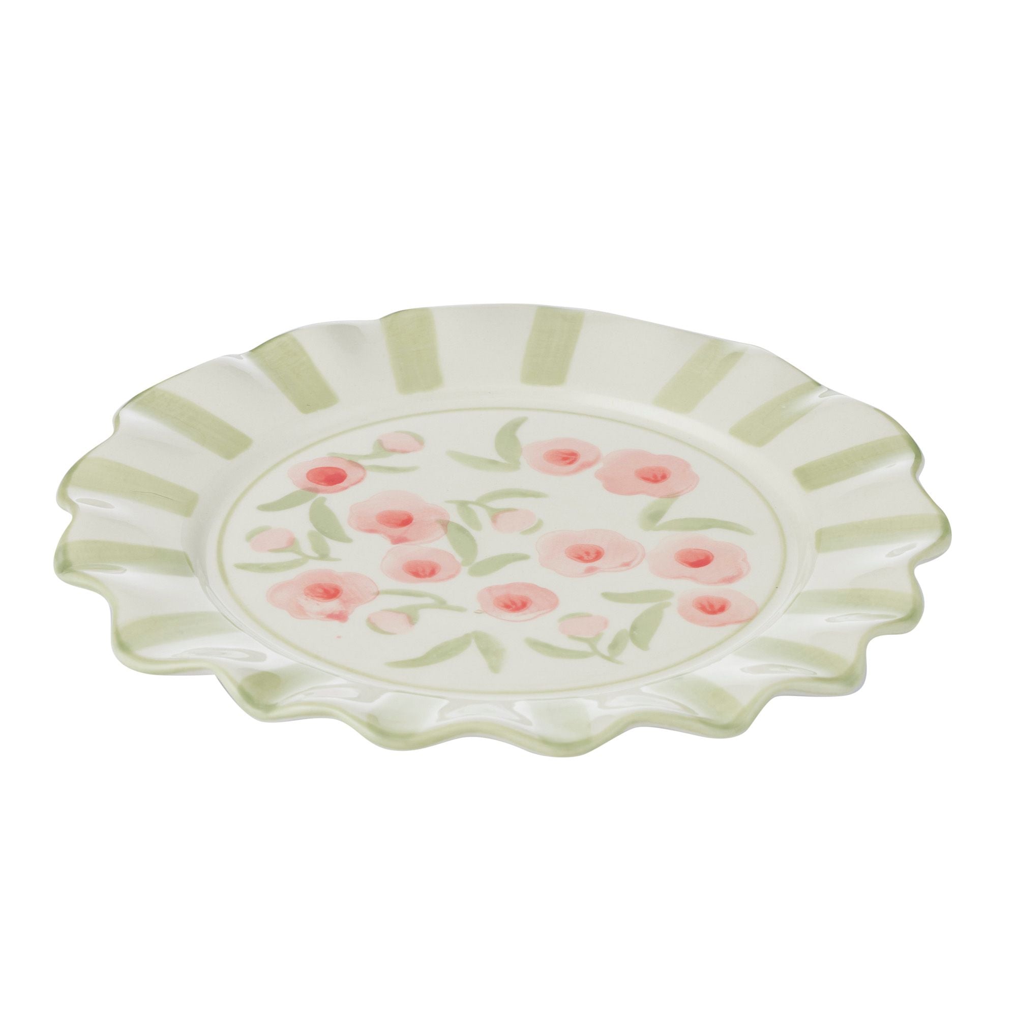 Assemble Lauren Ceramic Plate Green/Pink