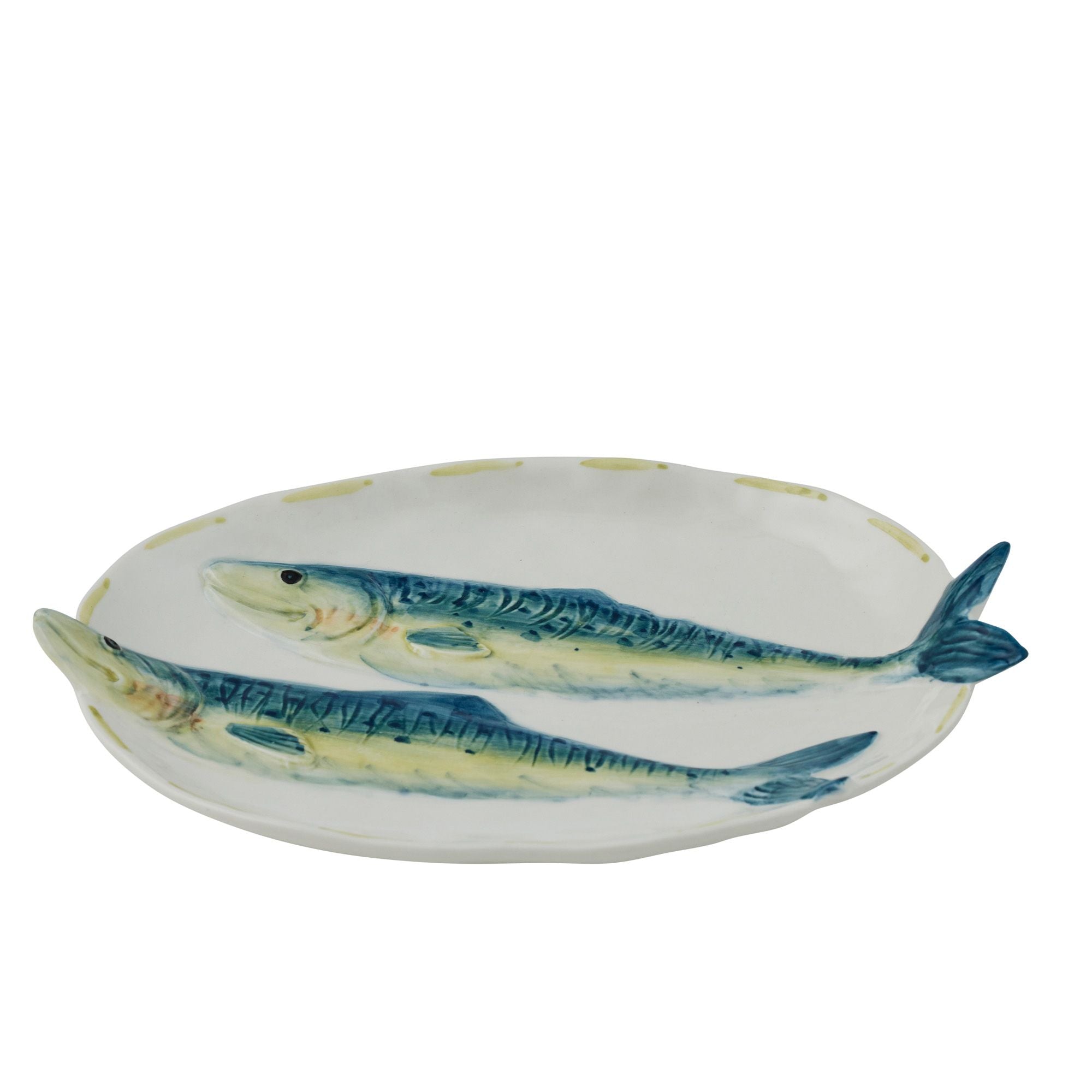 Assemble Azur Oval Ceramic Plate