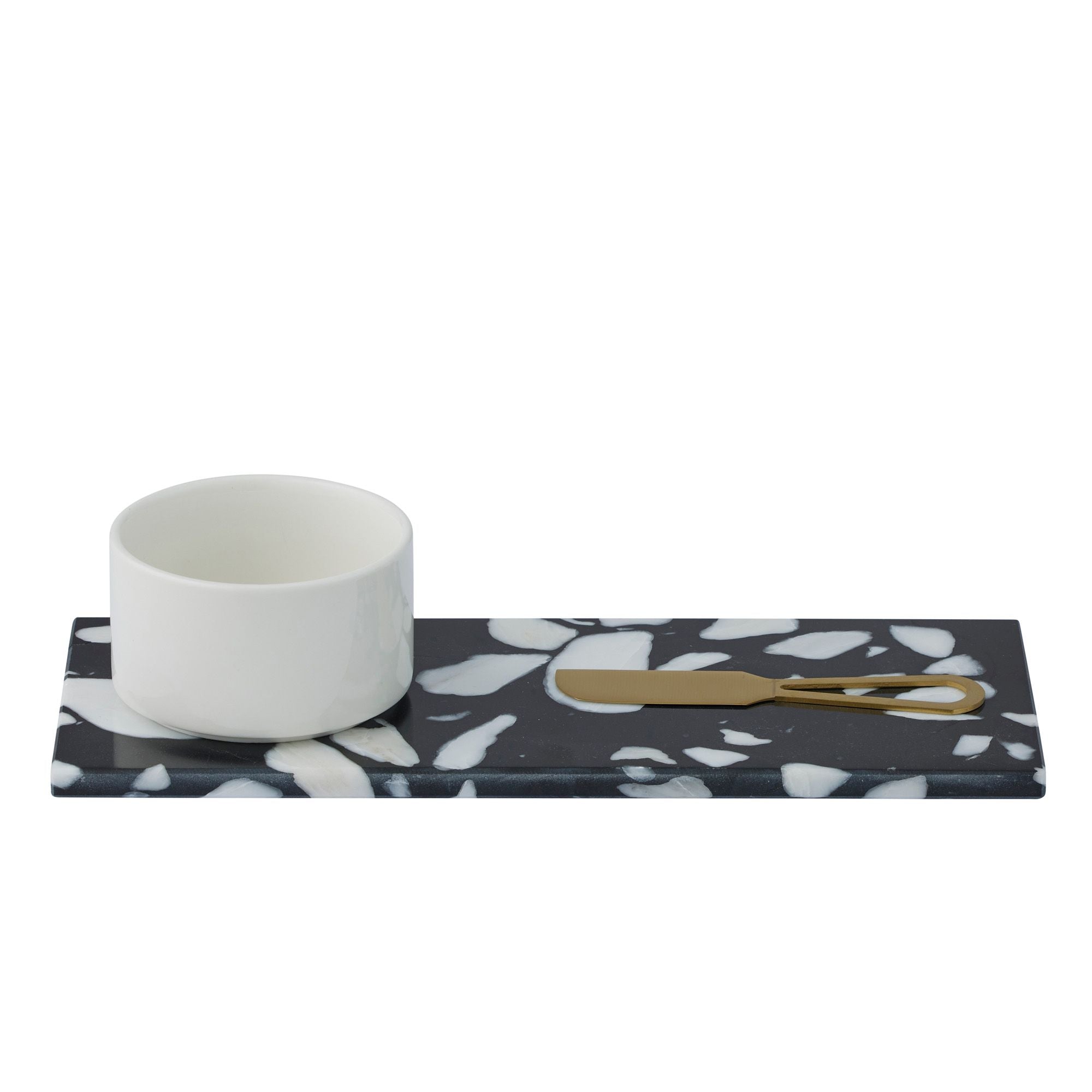 Assemble Hide 3pc Terrazzo Set Black/White