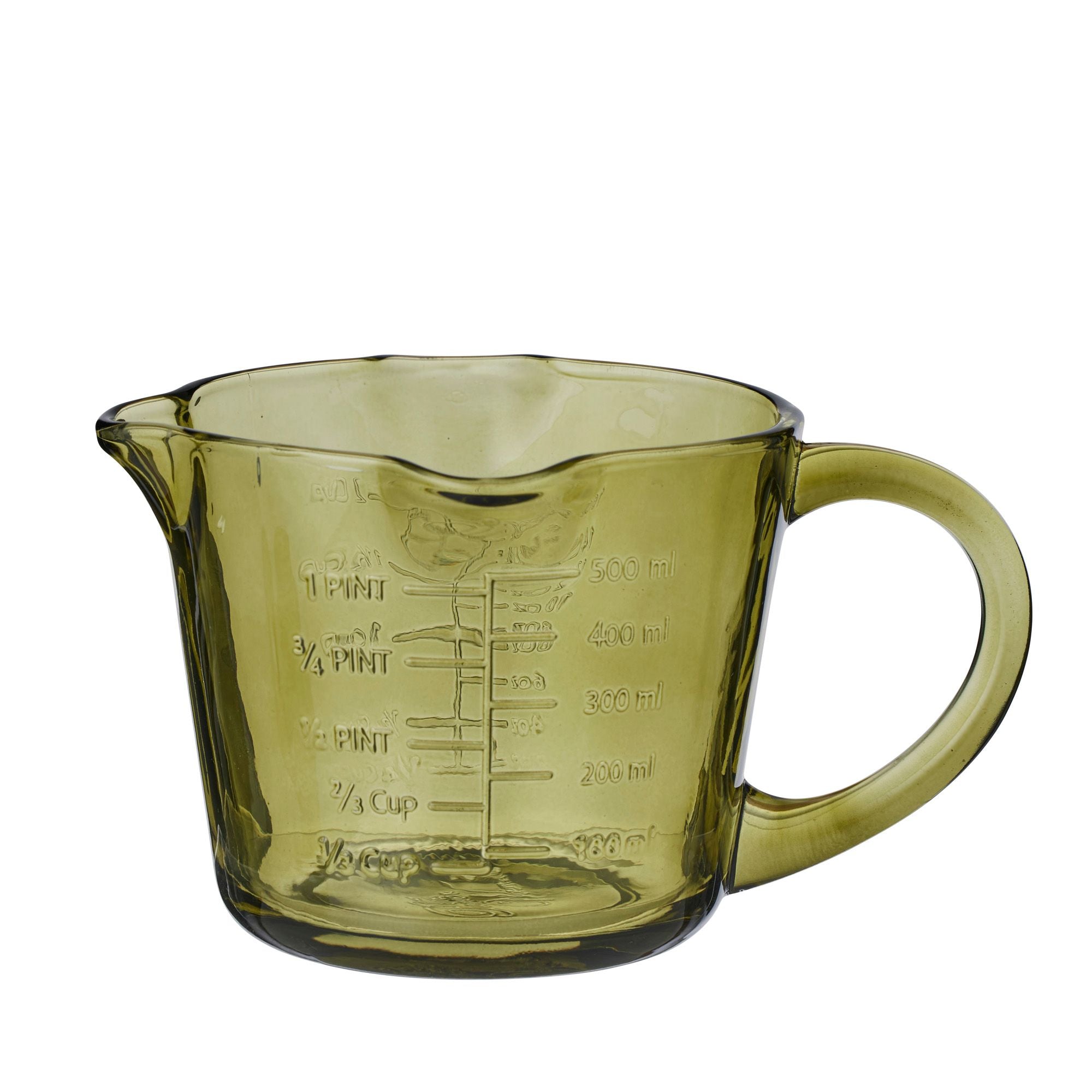 Assemble Lia Glass Measure Jug Green