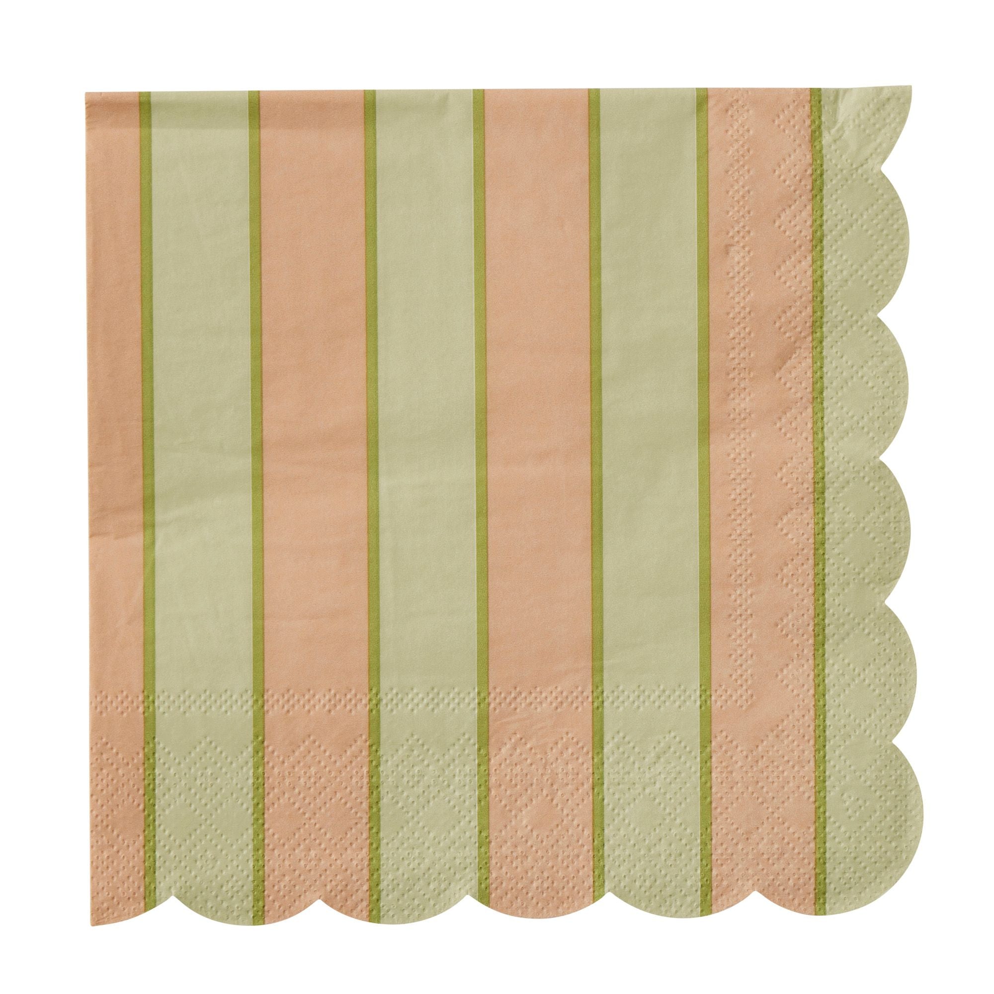 Assemble Carnival 20pk 3 Ply Napkin Peach/Gn