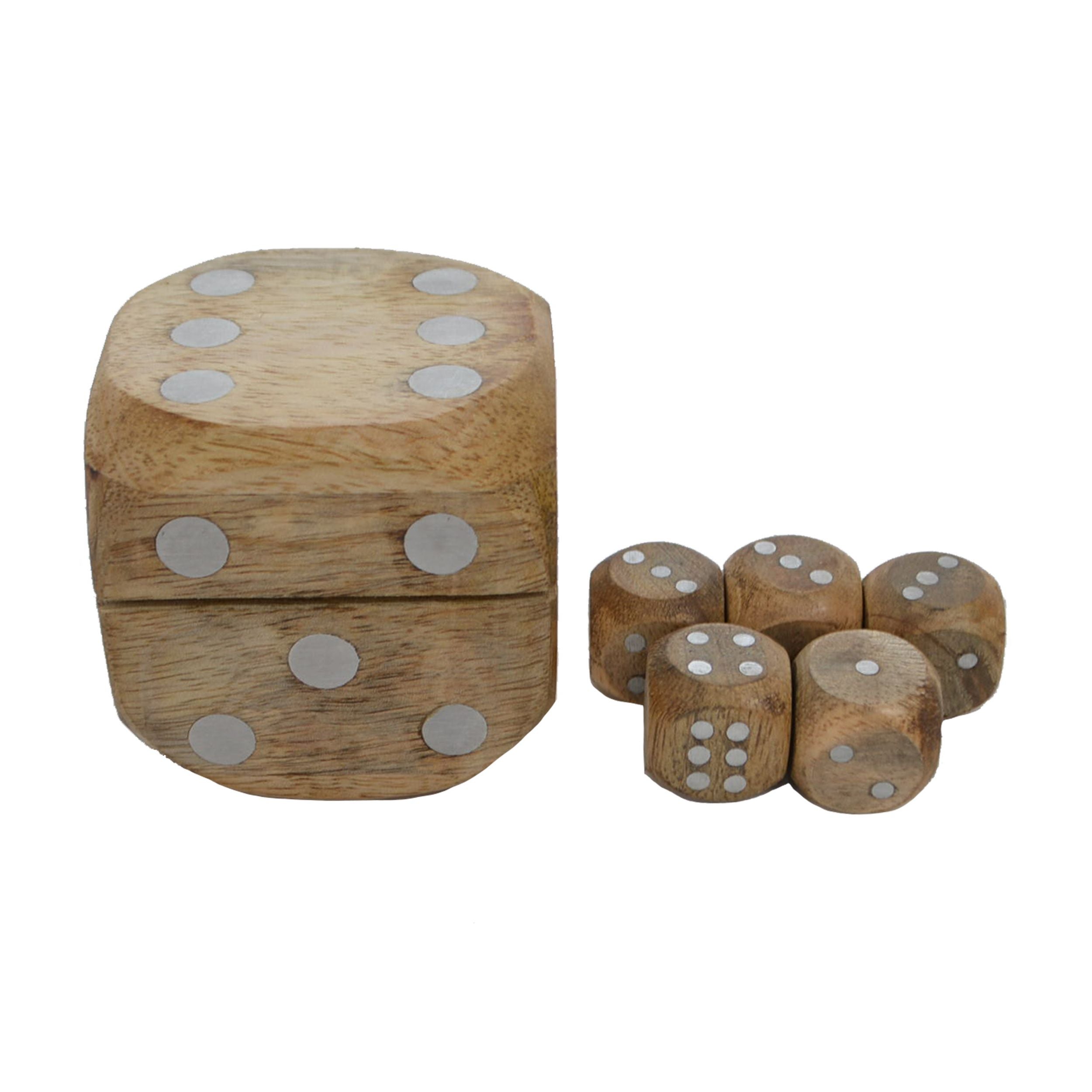 Coast To Coast Lucky 6pc Wood Dice Box Set