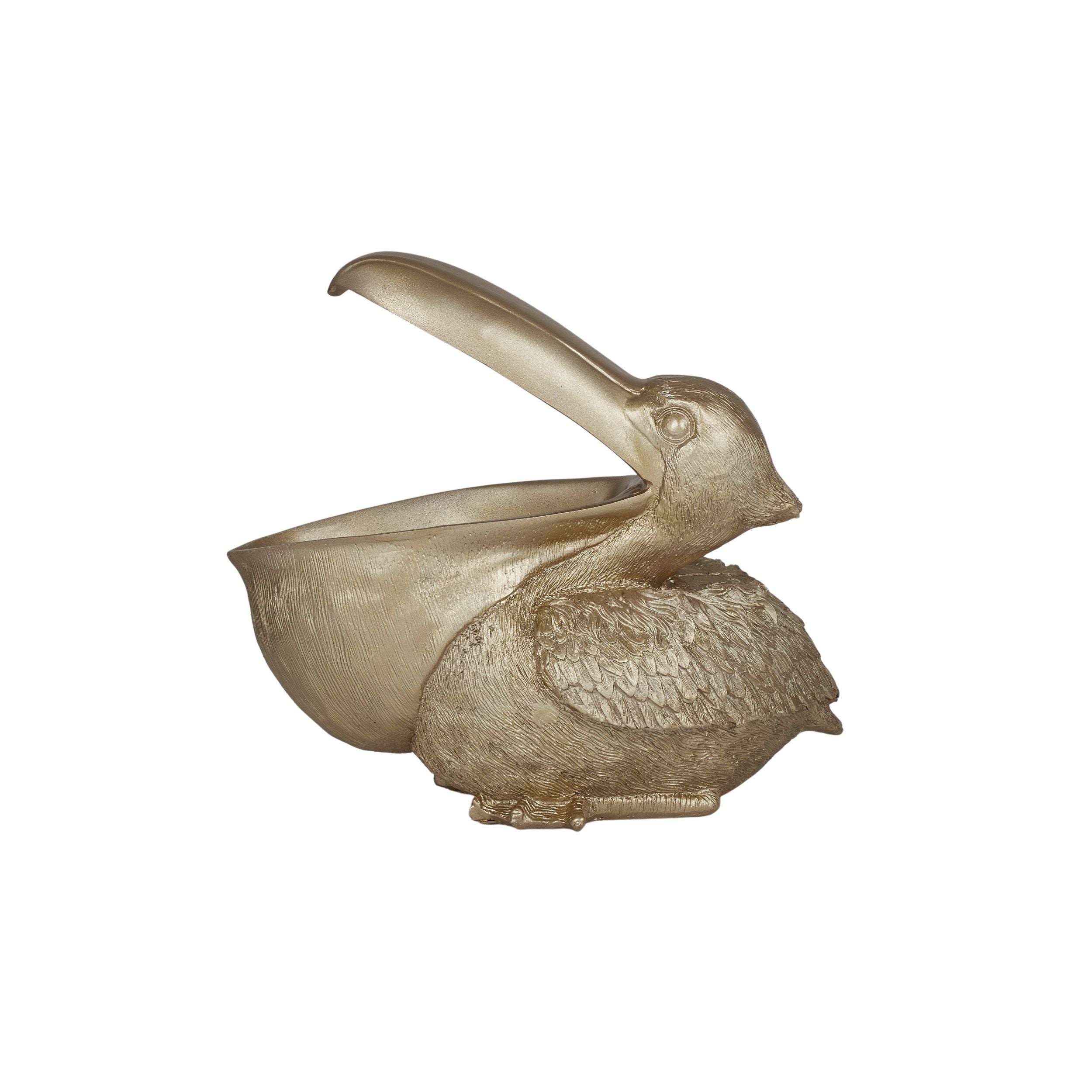 Coast To Coast Pelican Resin Sculpture Gold