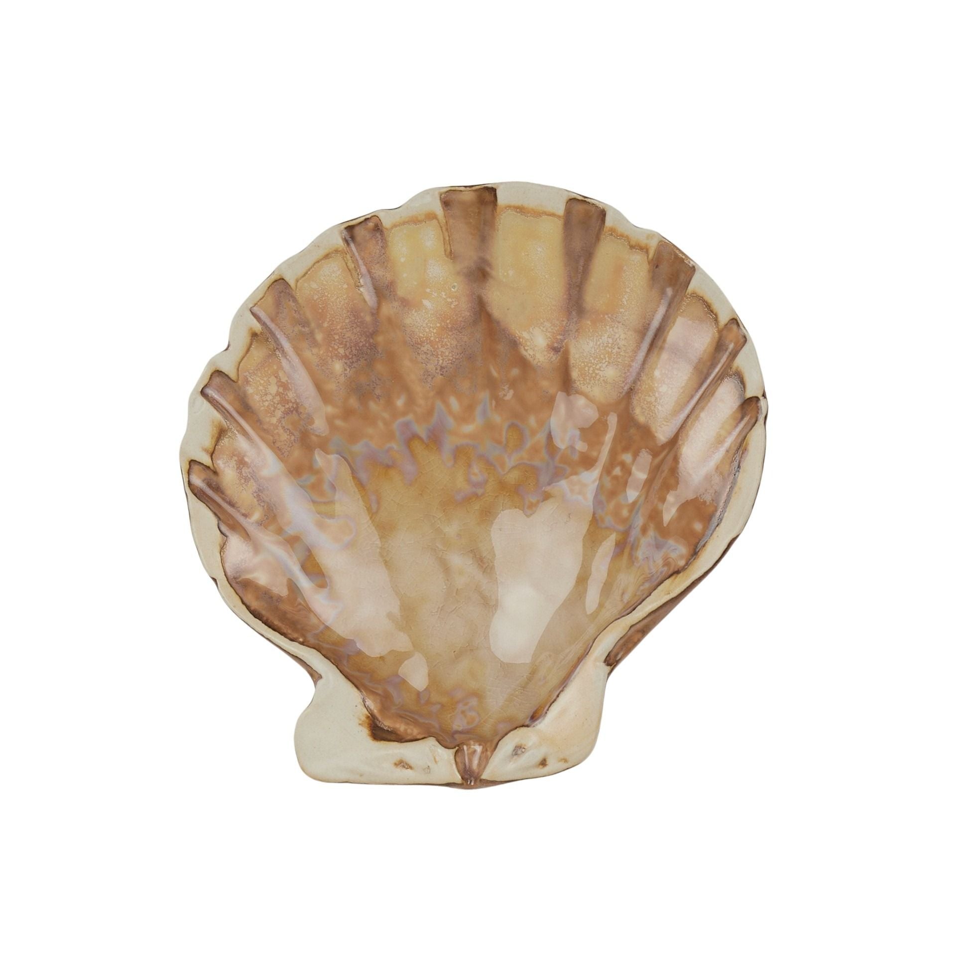 Coast To Coast Octavia Ceramic Shell 16x16cm Natural
