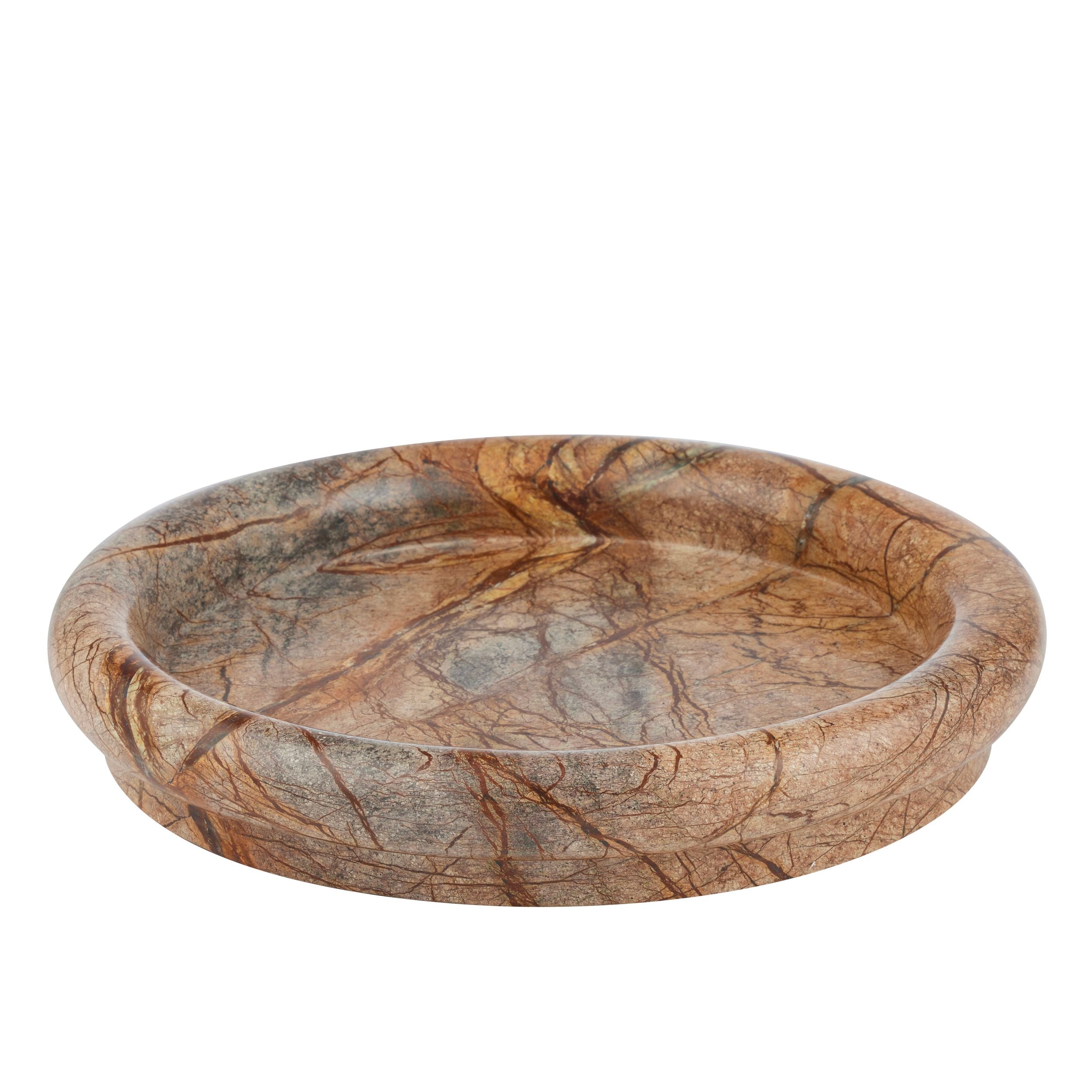 Coast To Coast Solano Marble Bowl Brown