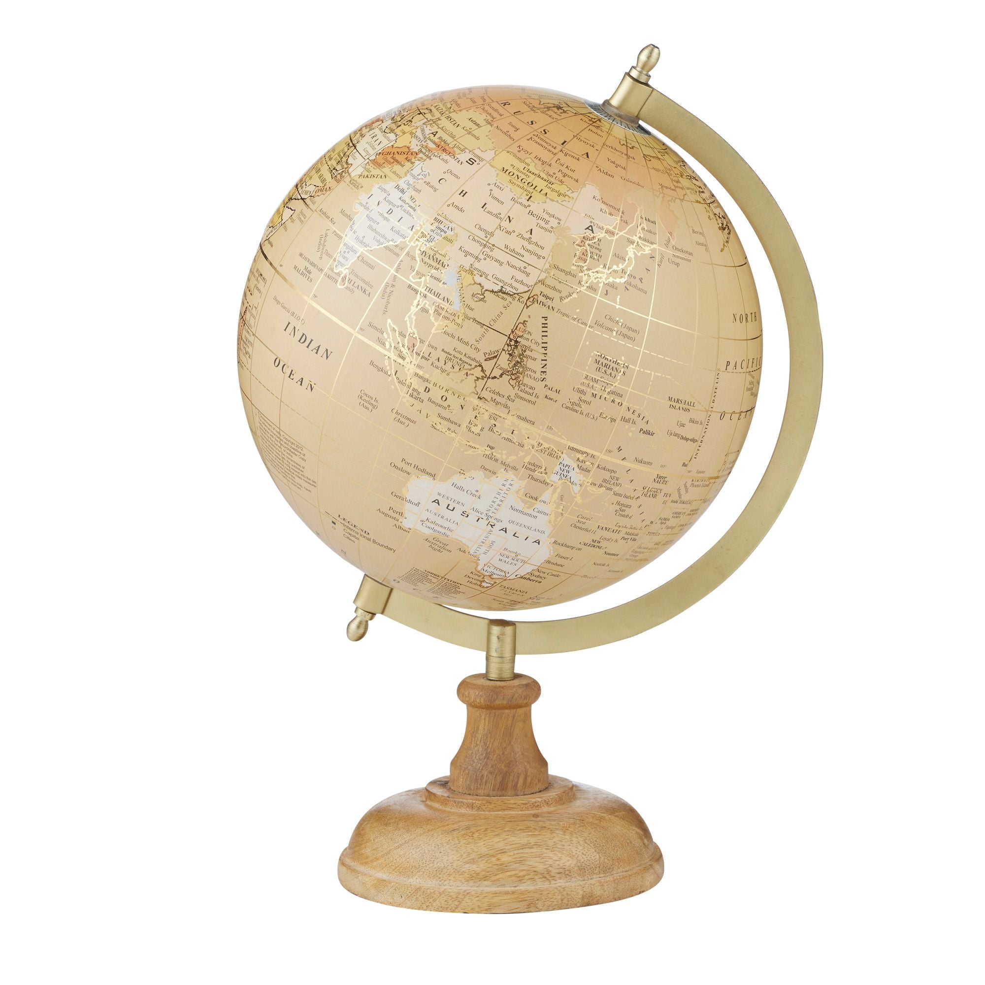 Coast To Coast Atlas World Globe Natural