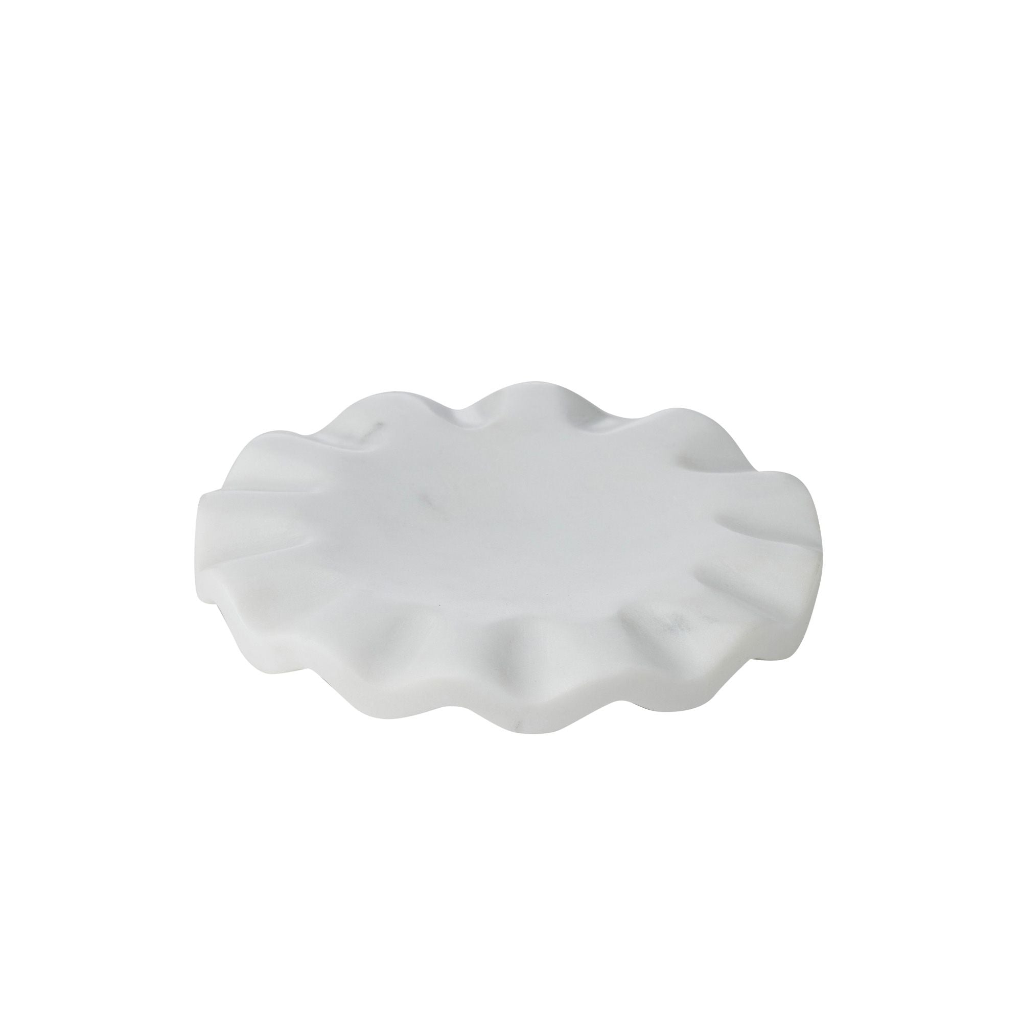 Coast To Coast Ruche Marble Tray 15cm White