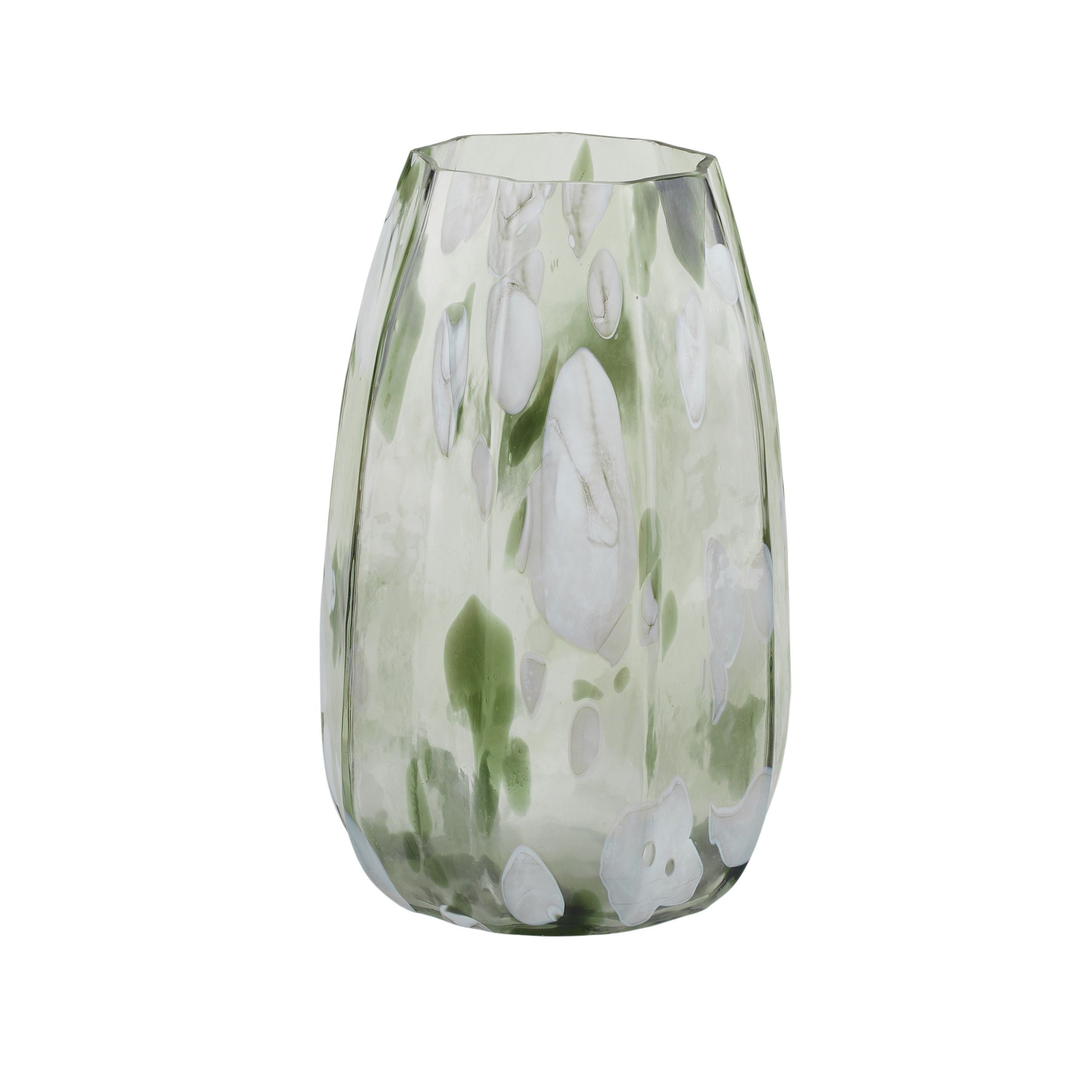Coast To Coast Moss Glass Vase Green/White