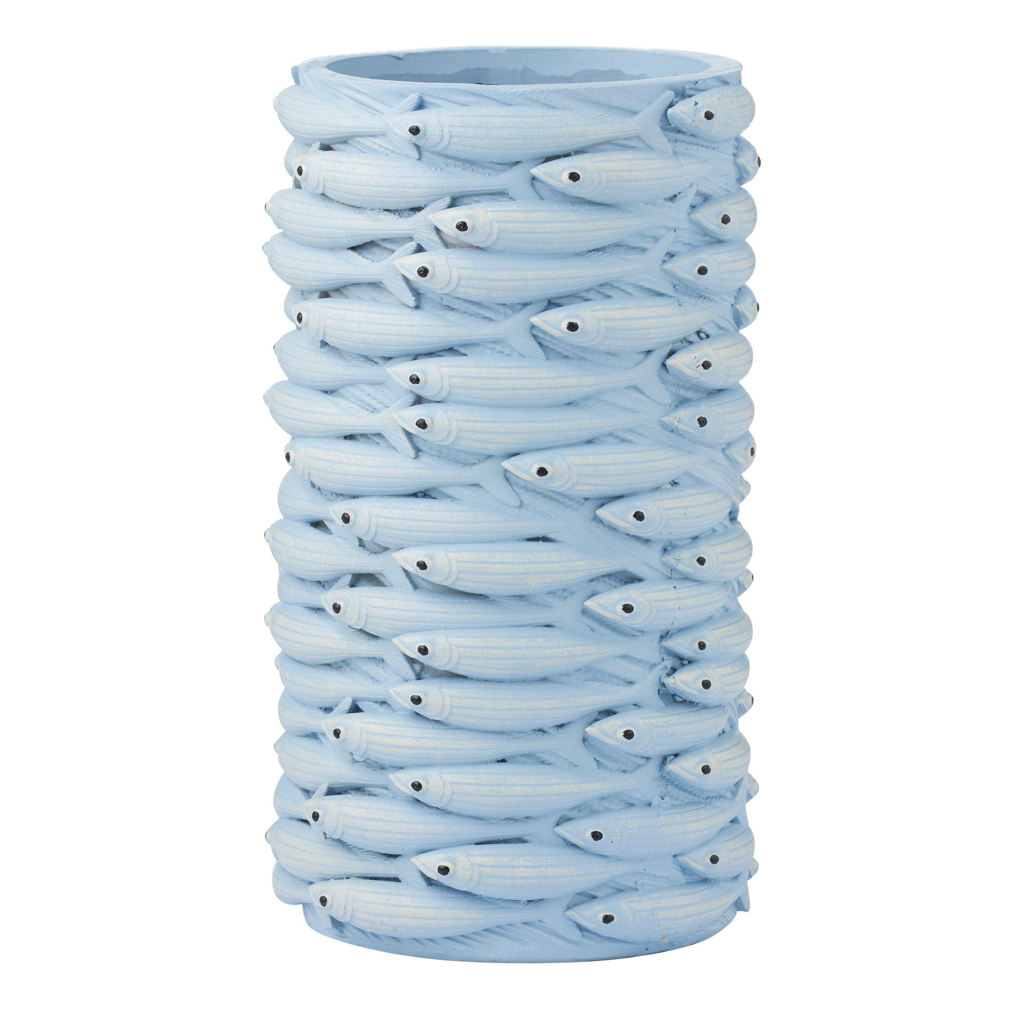 Coast To Coast Sam Sardine Resin Vase Blue