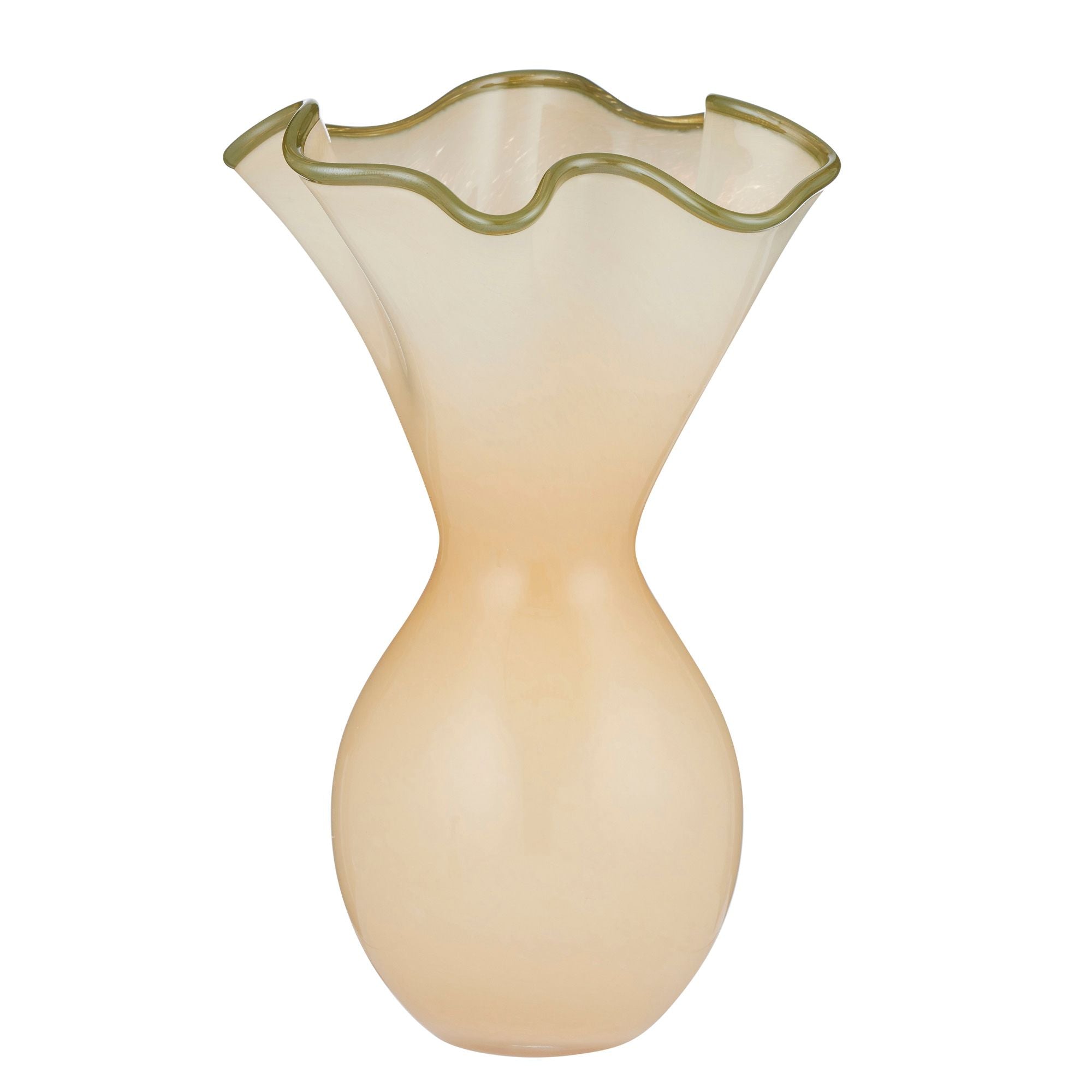 Coast To Coast Calvet Glass Vase Peach/Olive