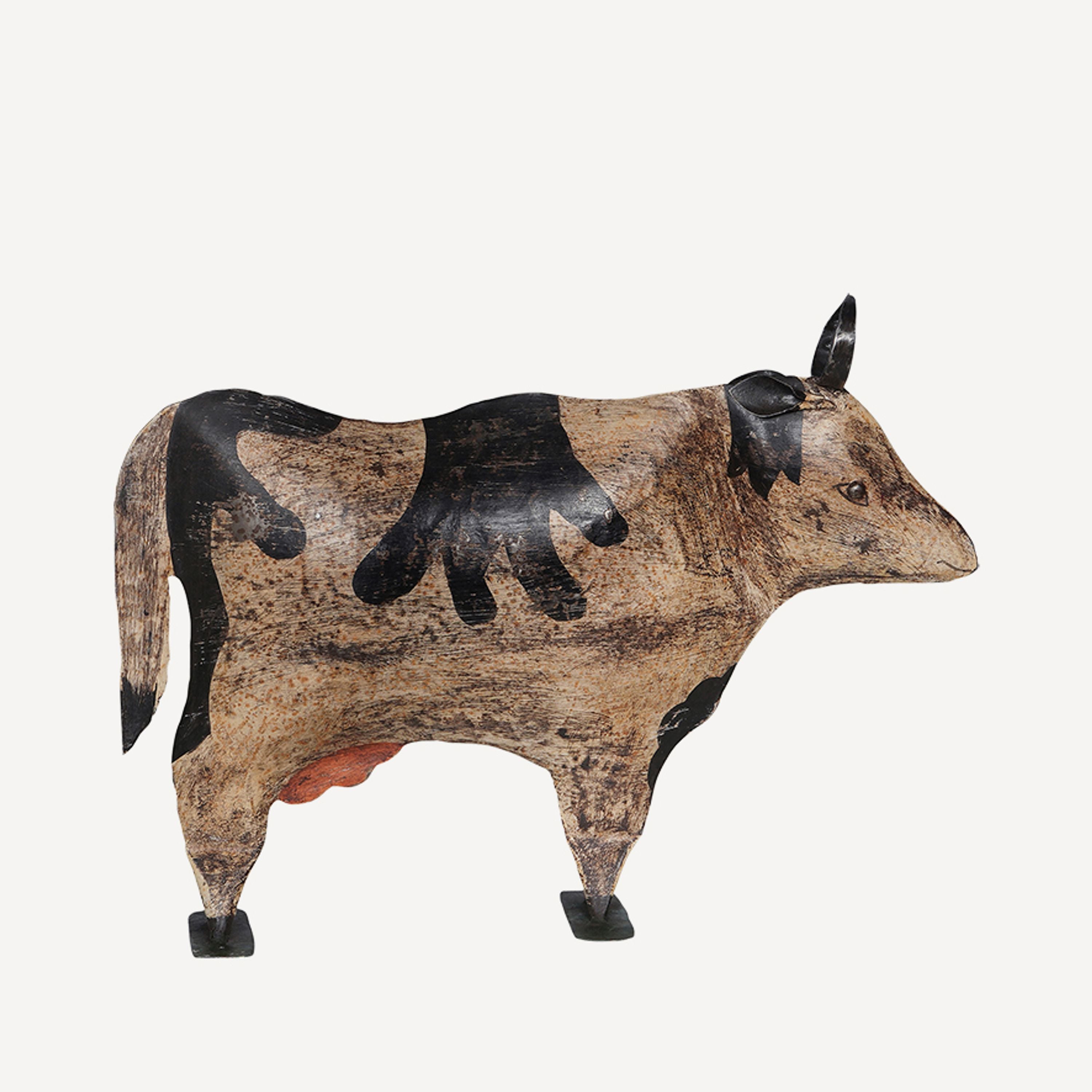French Country Hand Painted Cow Small