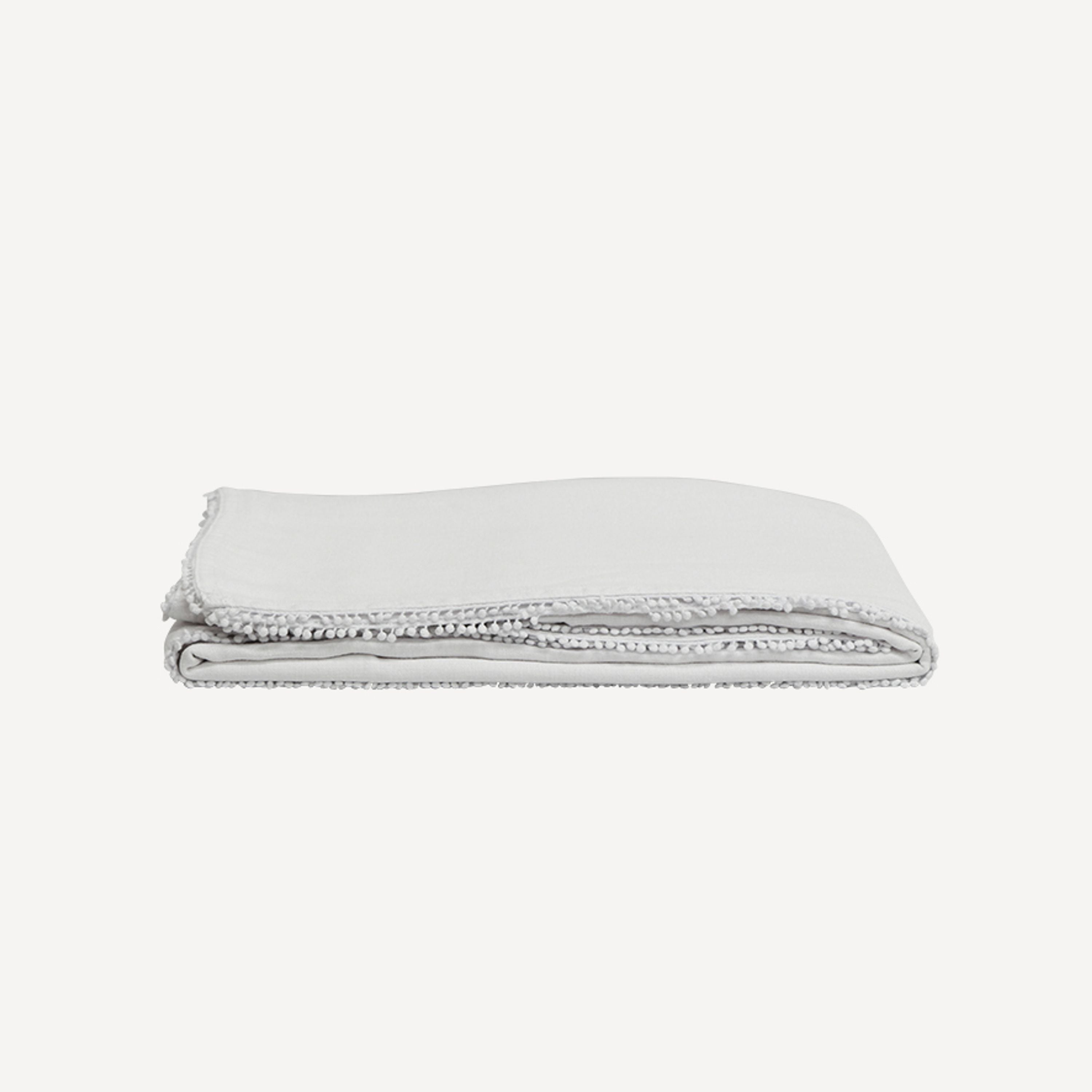 French Country Bauble Tablecloth White