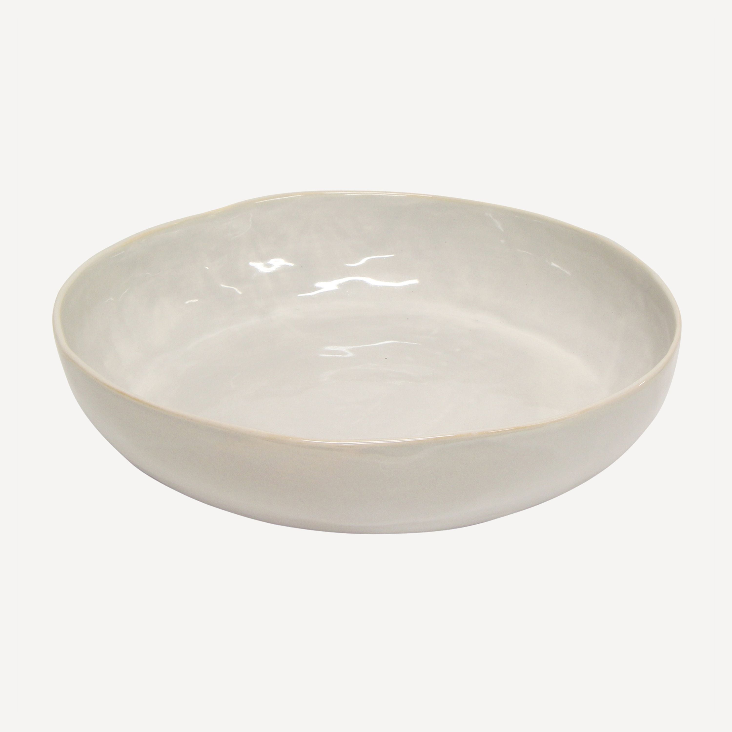 French Country Franco White Large Serving Bowl