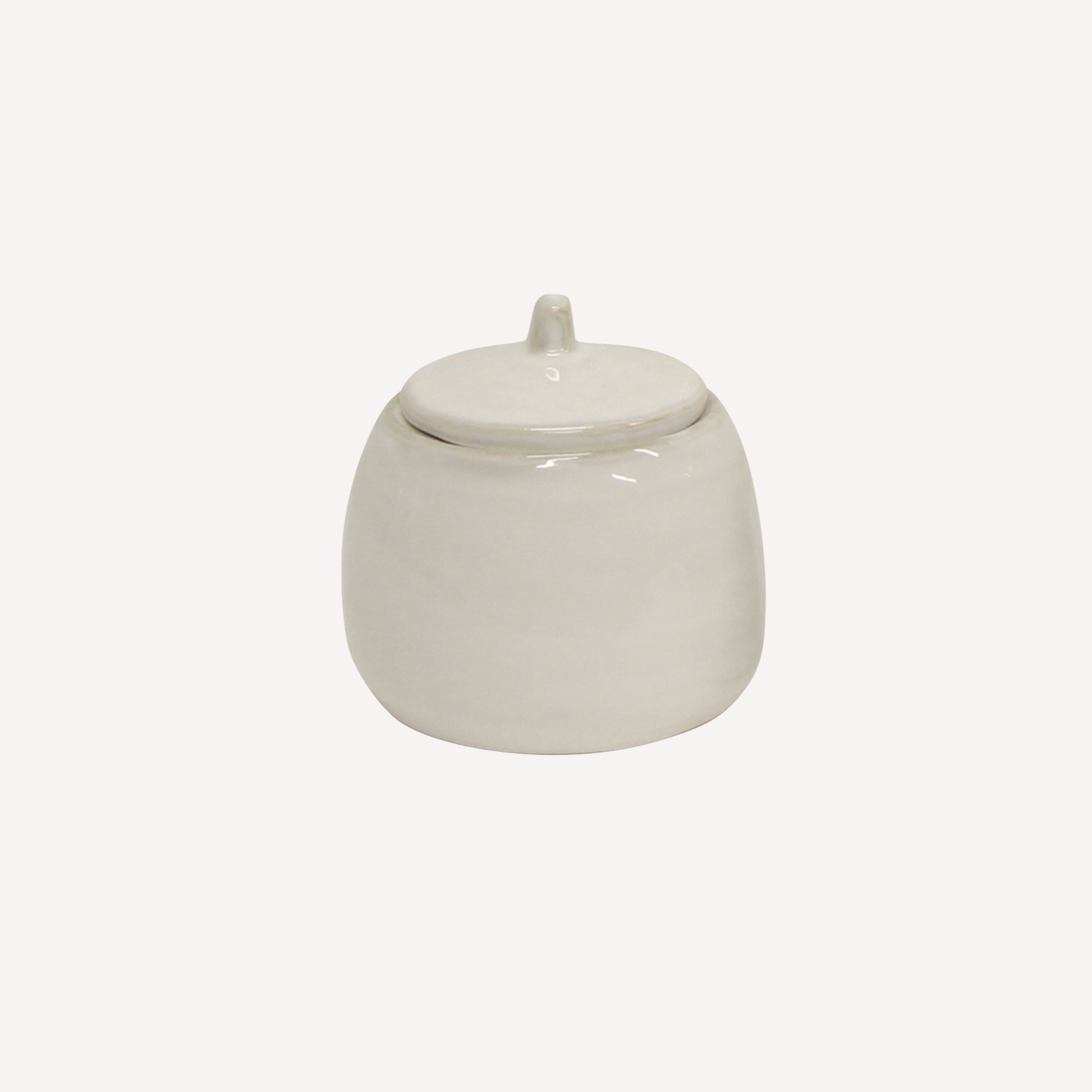 French Country Franco Rustic White Sugar Jar