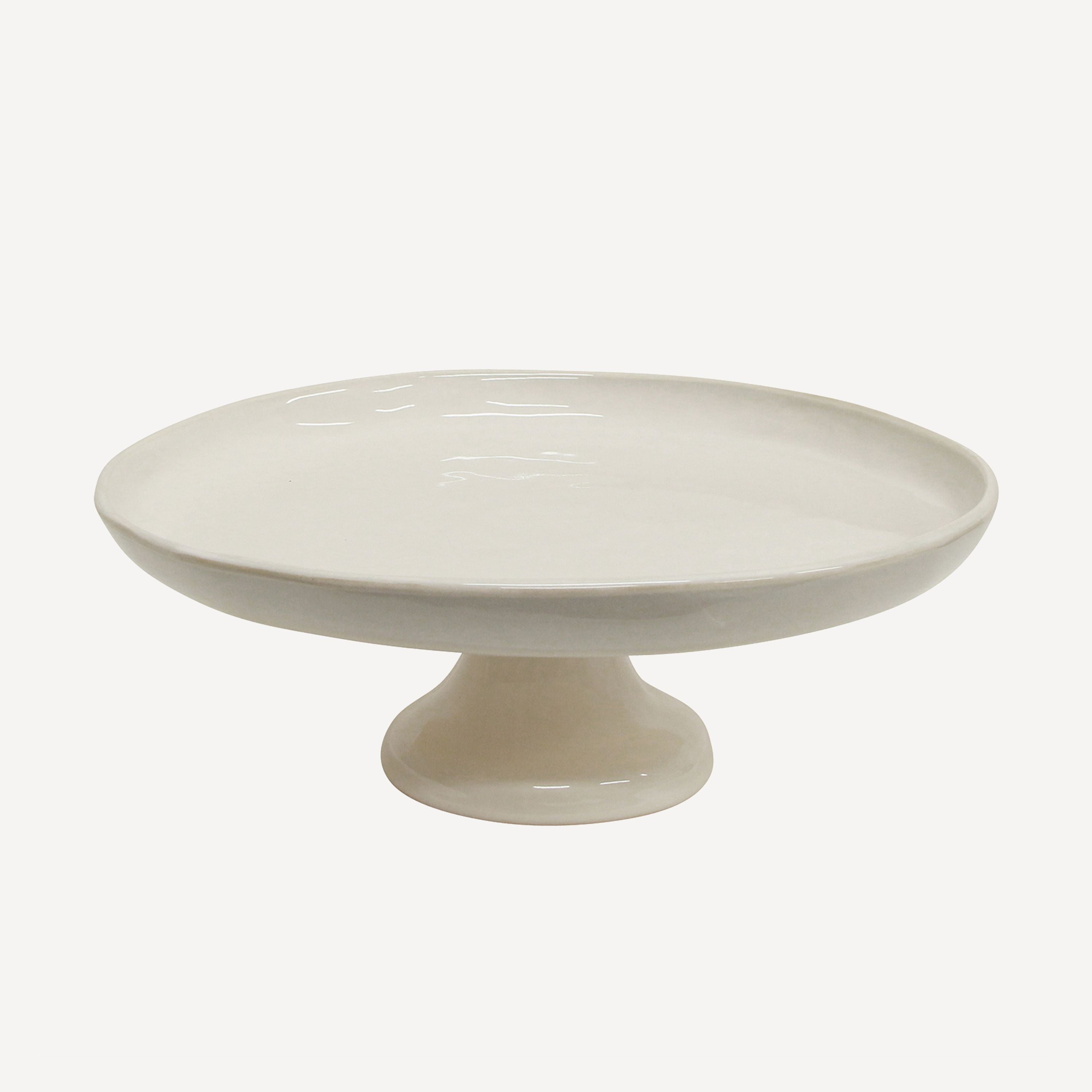 French Country Franco Rustic White Cake Stand