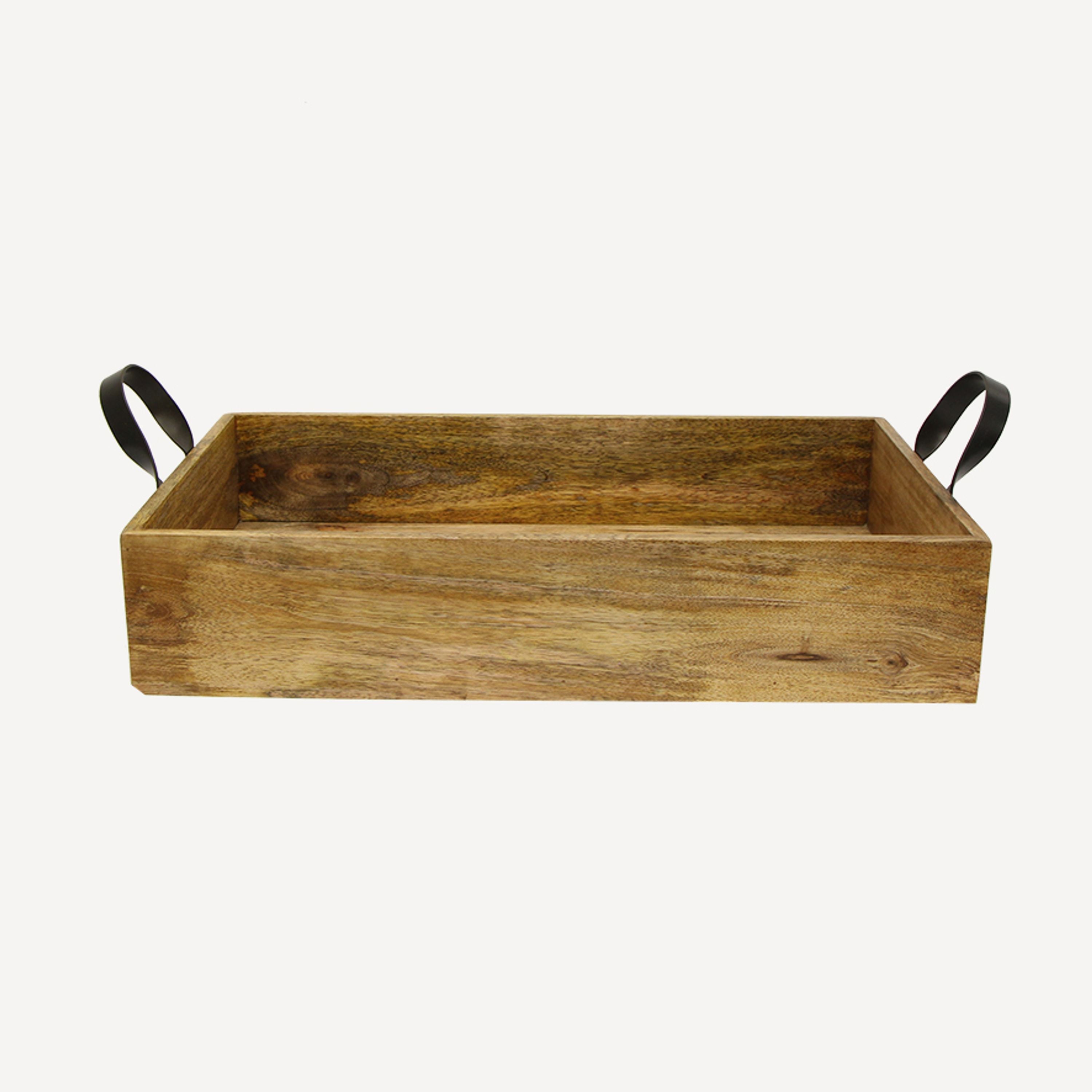 French Country Ploughmans Small Rectangle Tray Iron Handle