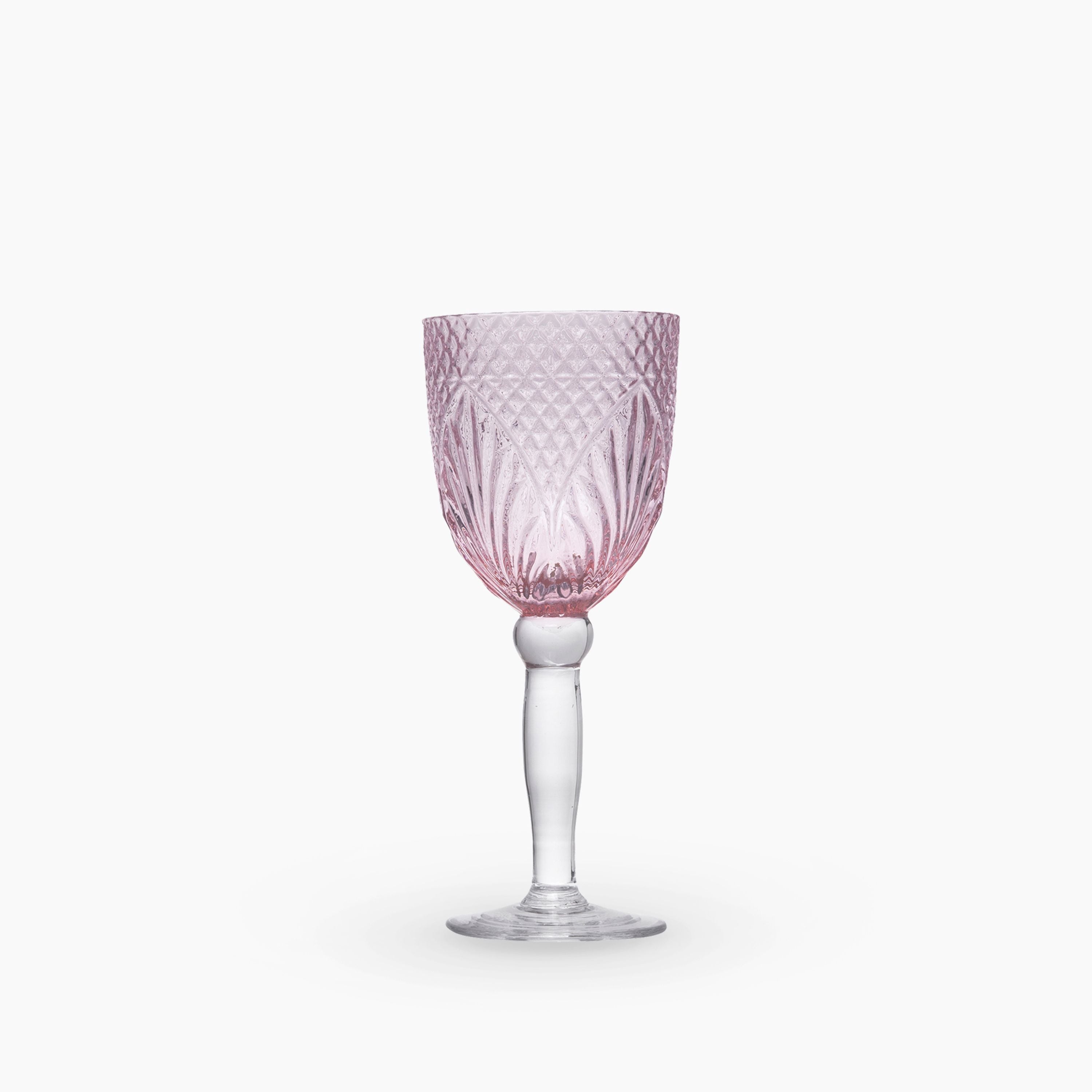 French Country Vintage Pink Goblet