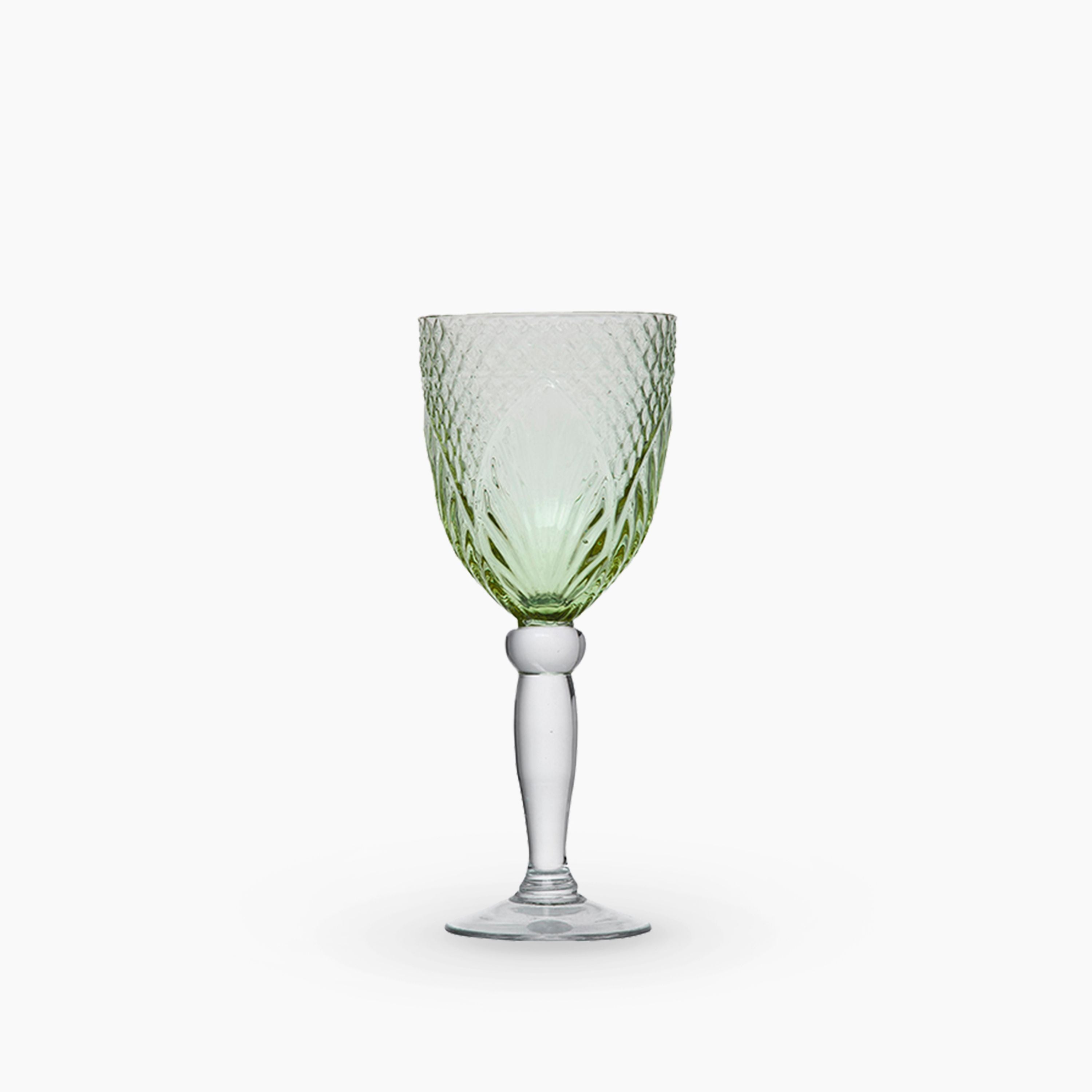 French Country Vintage Green Goblet