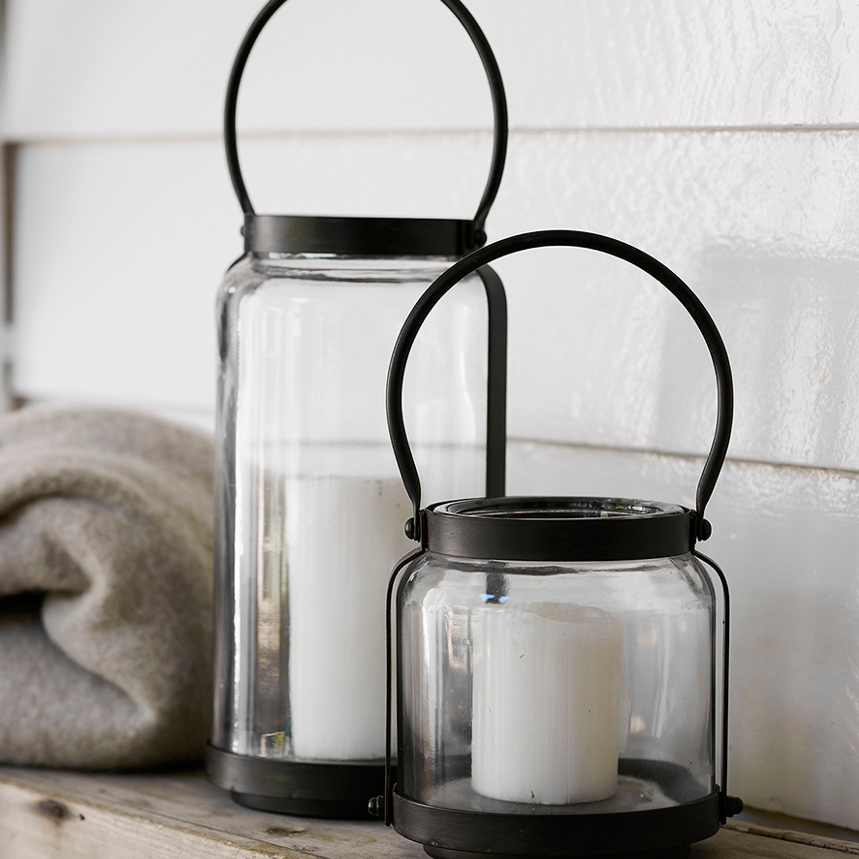 French Country Cabin Lantern Tall