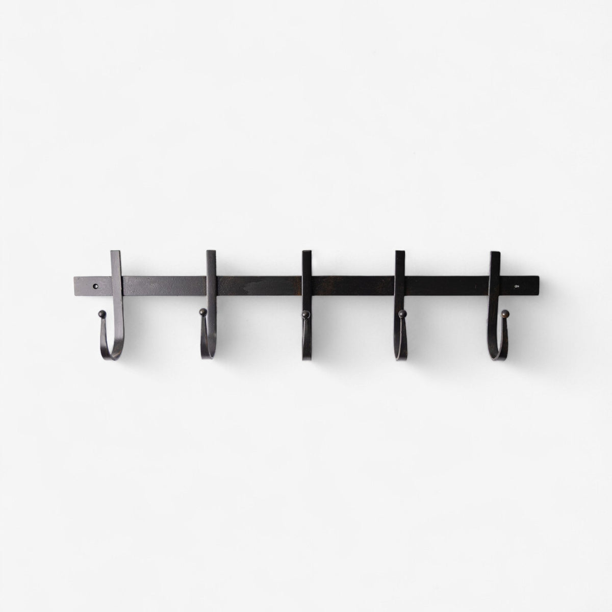 French Country Chunky Iron 5 Hook Brush Black