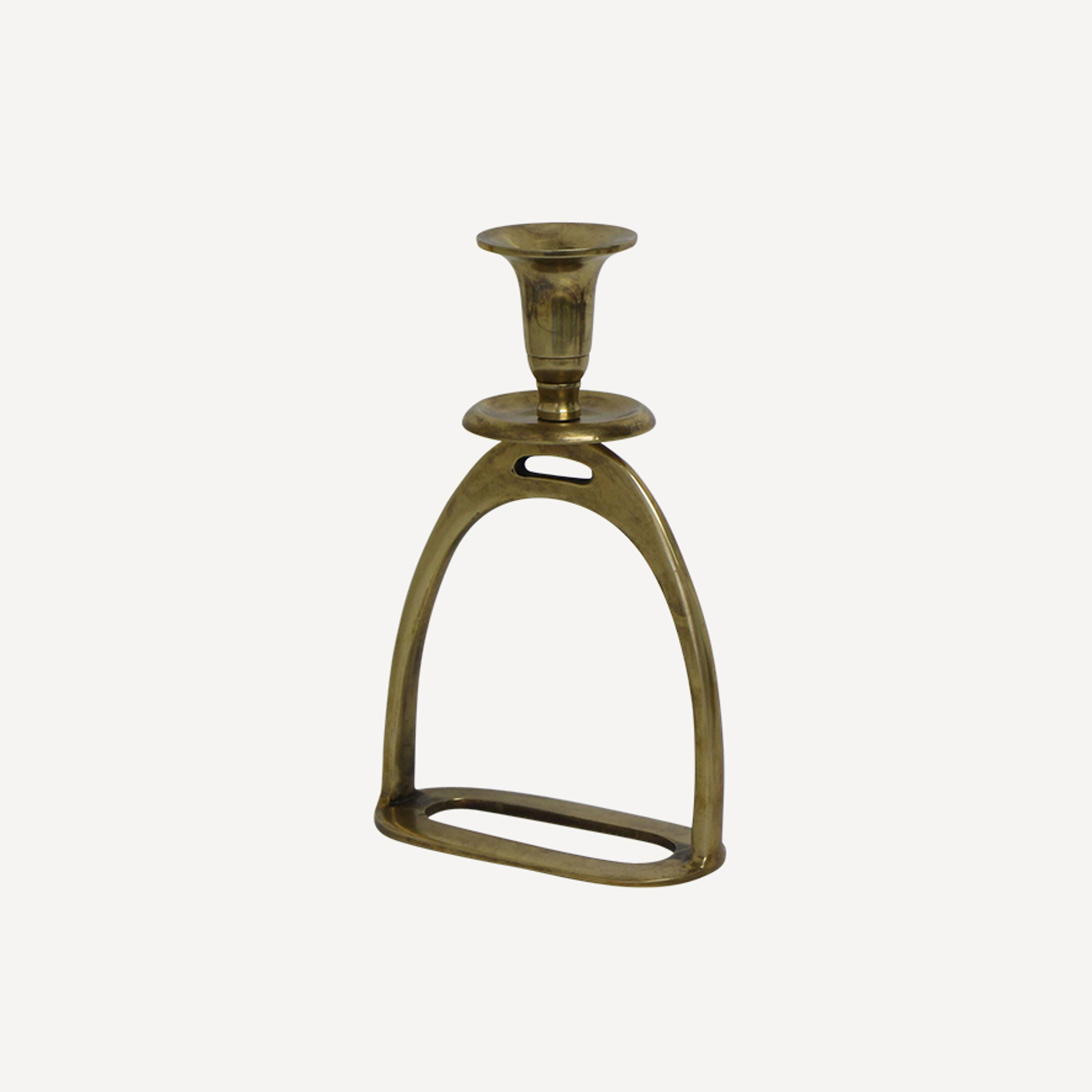 French Country Stirrup Candle Holder
